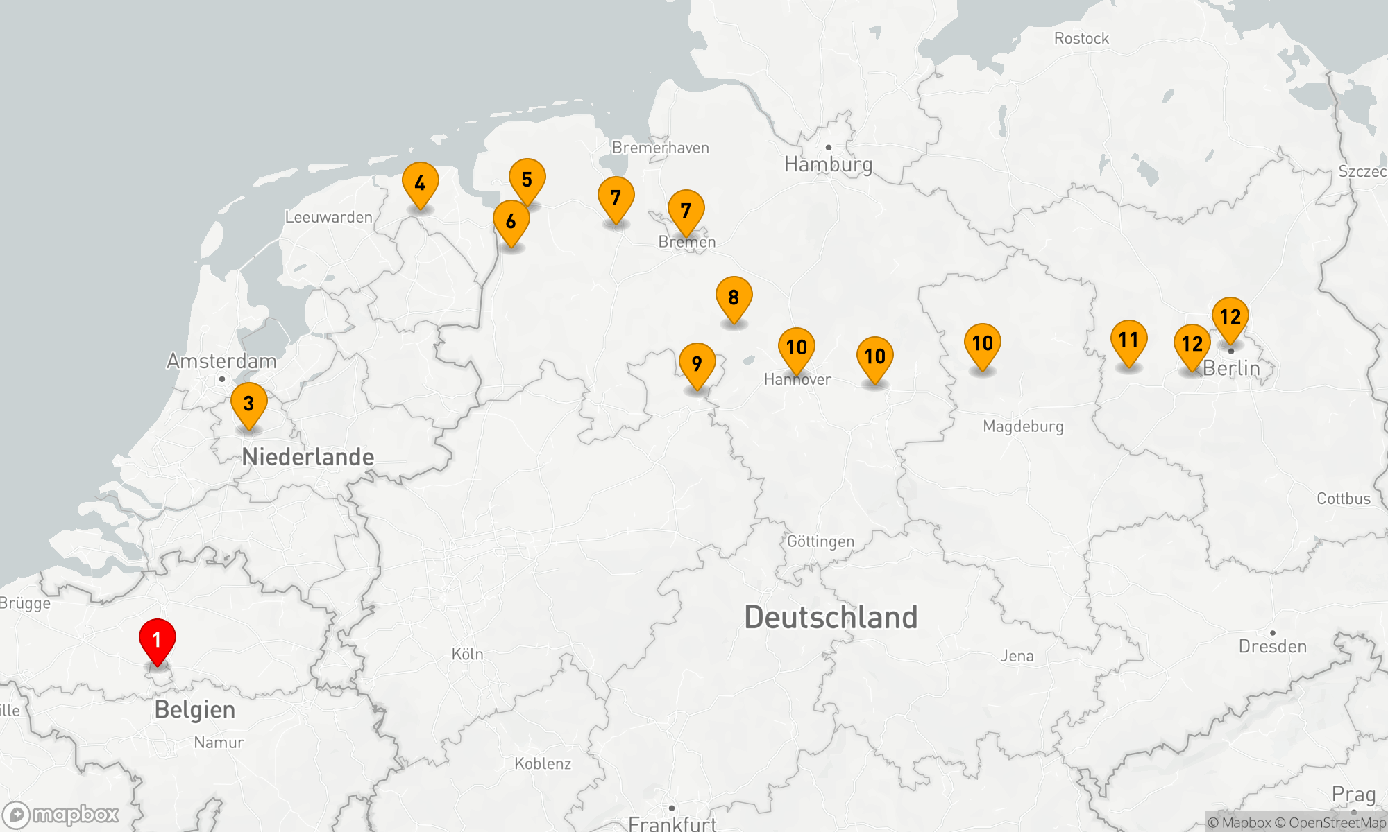 Route 12 Nächte - Von Brüssel bis Berlin: Eine Reise durch Europa
