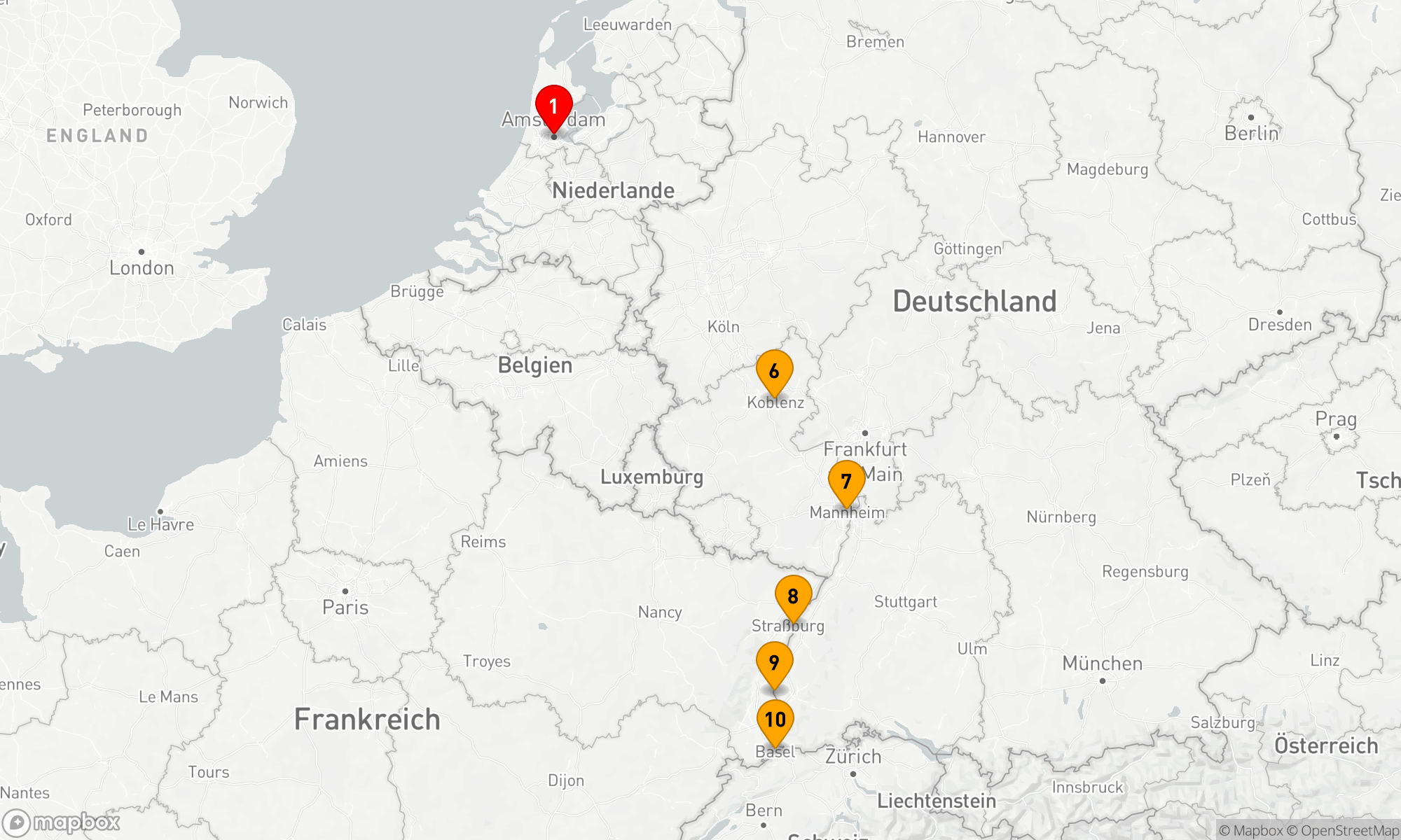 Route 9 Nächte - Amsterdam & Tulpen & der Rhein