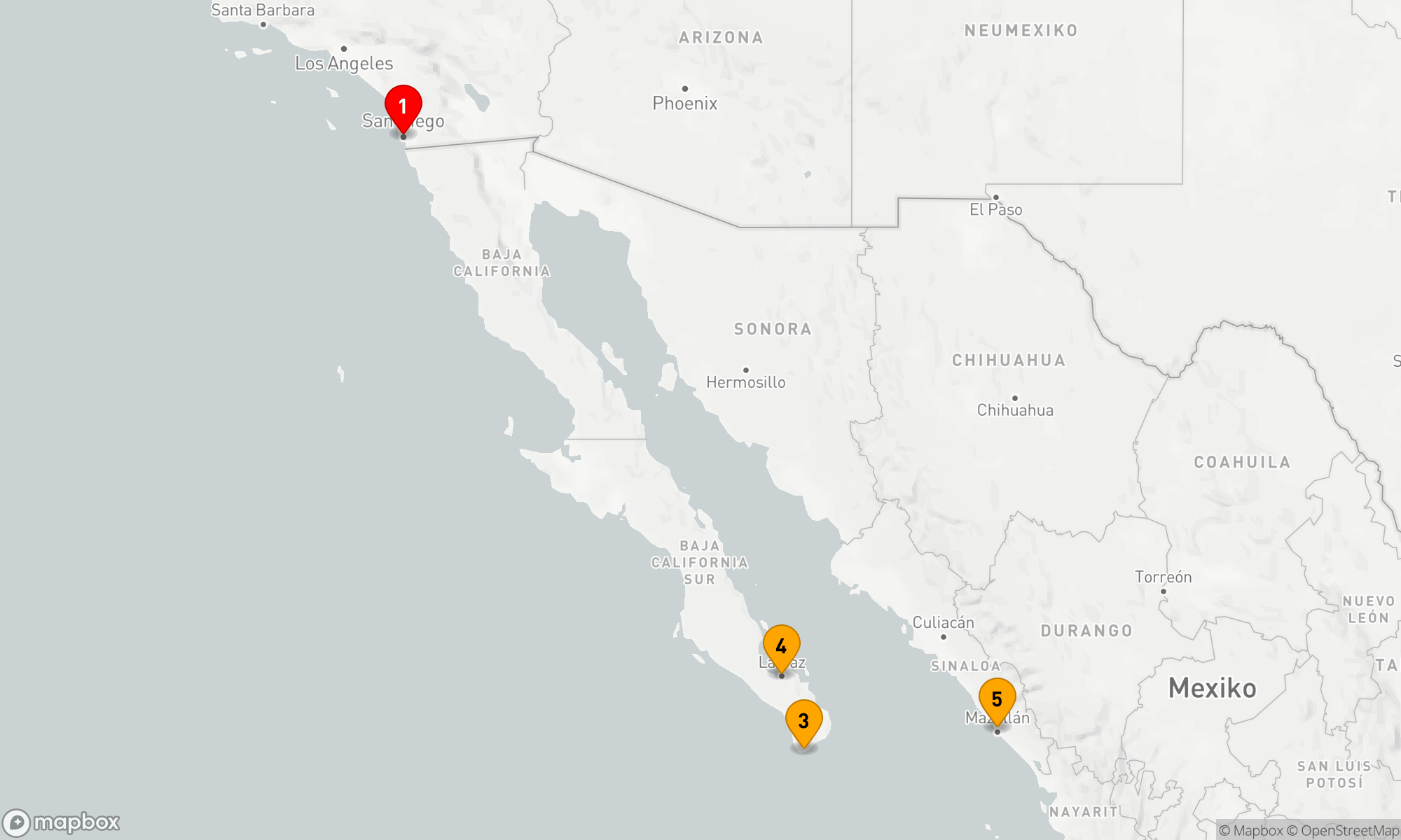 Route 7 Nächte - CABO,  MAZATLAN & LA PAZ URLAUB