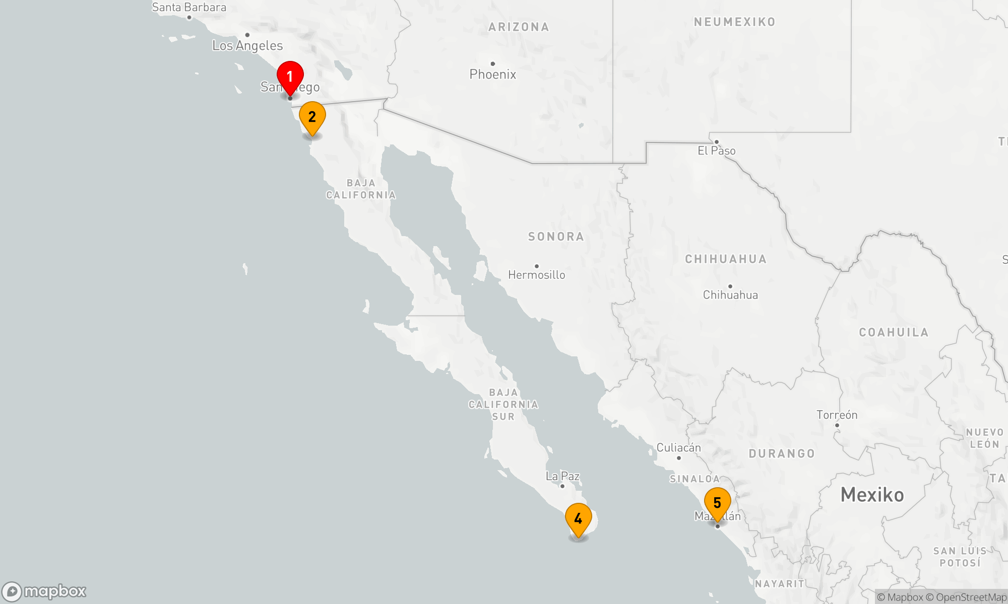 Route 7 Nächte - ENSENADA,  CABO & MAZATLAN