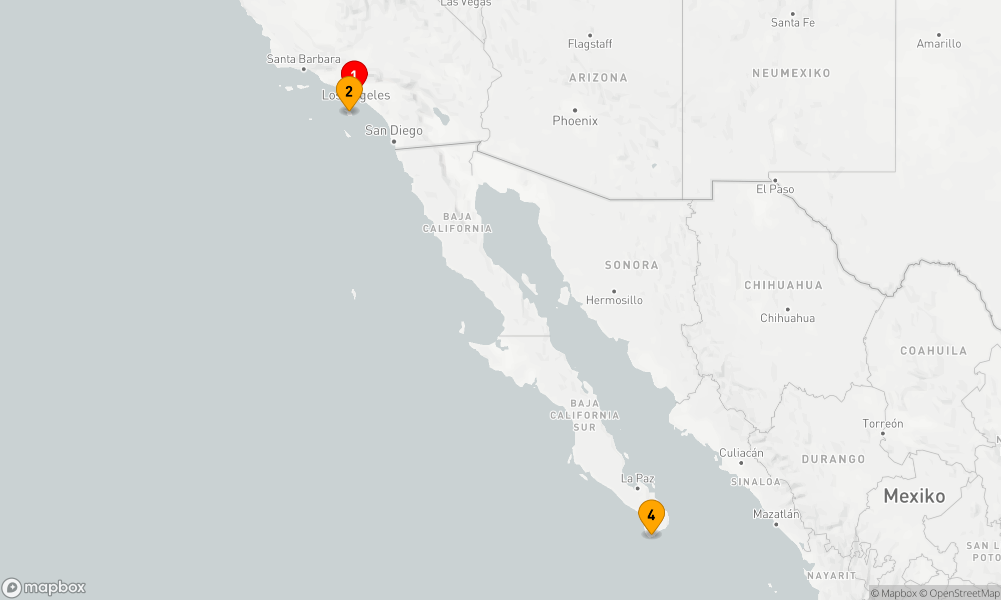 Route 6 Nächte - CABO ÜBER NACHT & CATALINA