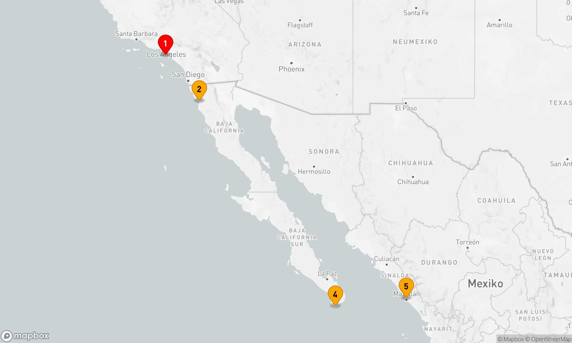 Route 7 Nächte - ENSENADA,  CABO & MAZATLAN