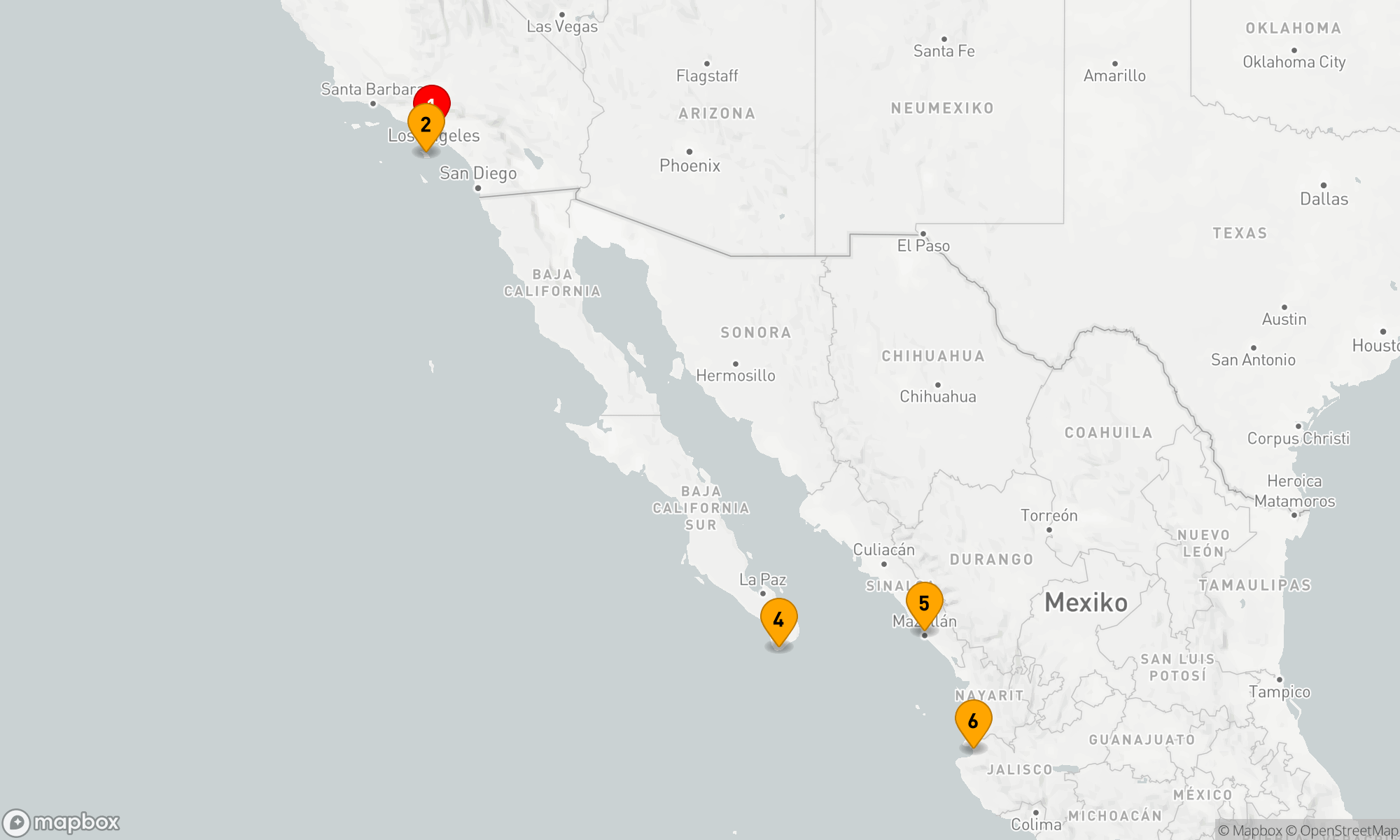 Route 8 Nächte - CABO,  MAZATLAN,  VALLARTA & CATALINA
