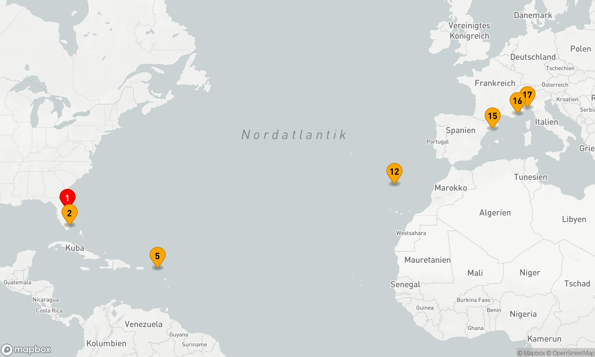 Route 16 Nächte - Von Florida bis zur Côte d'Azur: Eine unvergessliche Reise der Entdeckung
