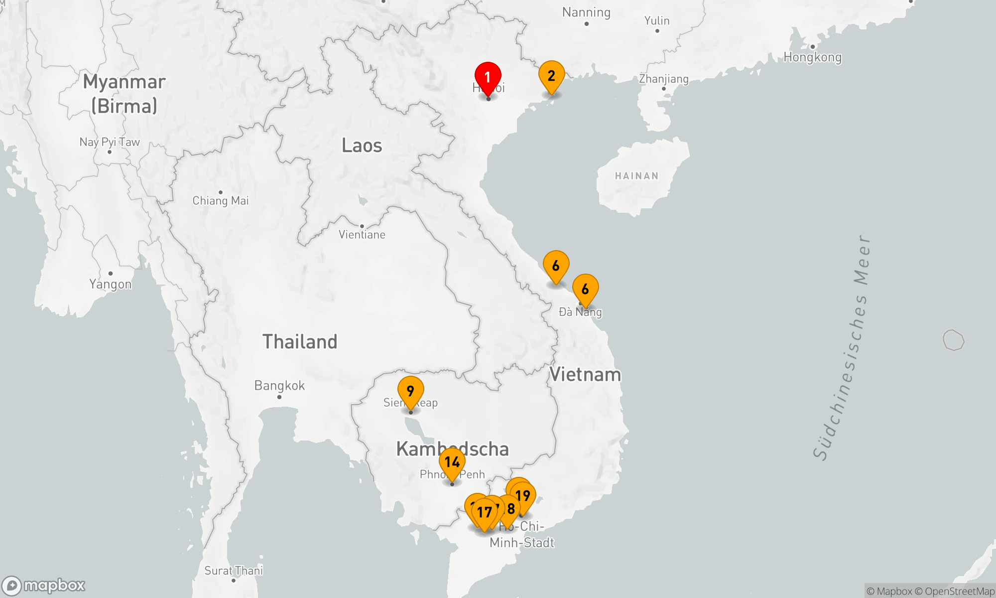 Route 20 Nächte - Große Tour durch Vietnam und Kambodscha