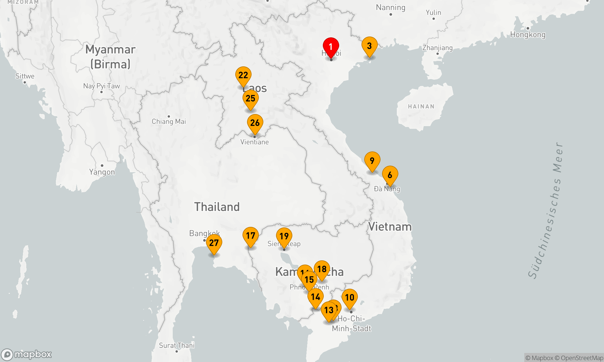 Route 26 Nächte - Grand Indochina & Luxus Mekong
