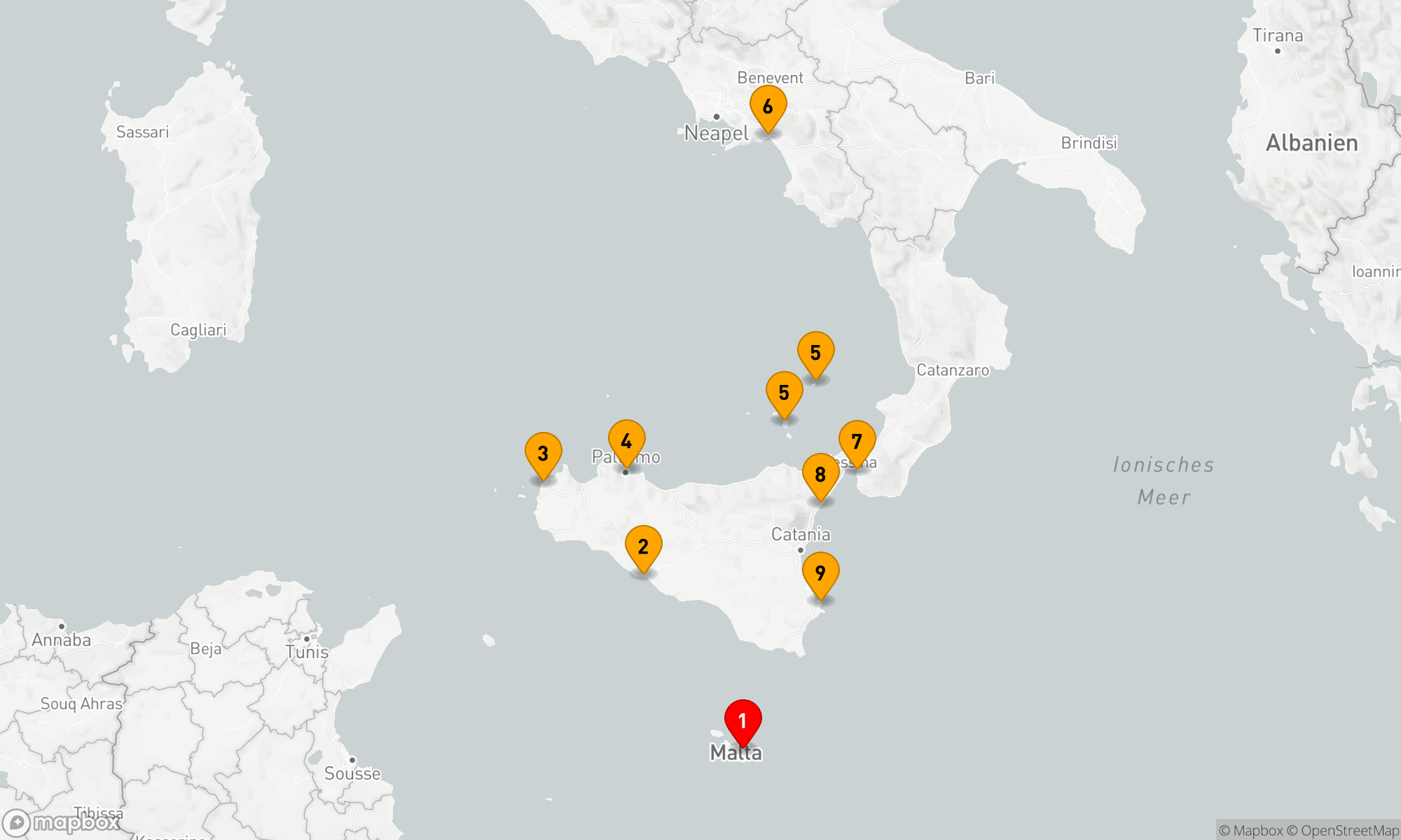 Route 9 Nächte - Authentische Küsten in Italien