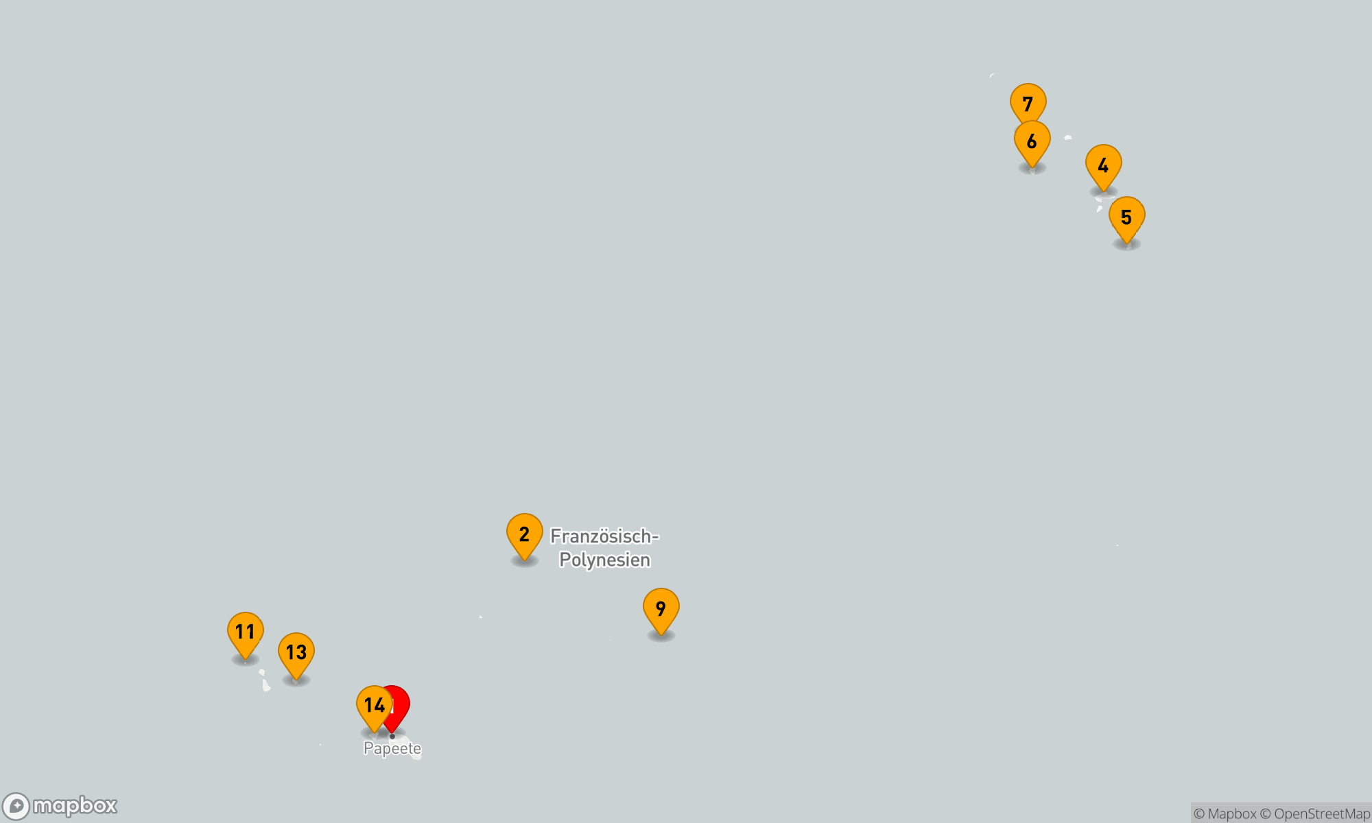 Route 14 Nächte - Marquesas,  Tuamotu und Gesellschaftsinseln