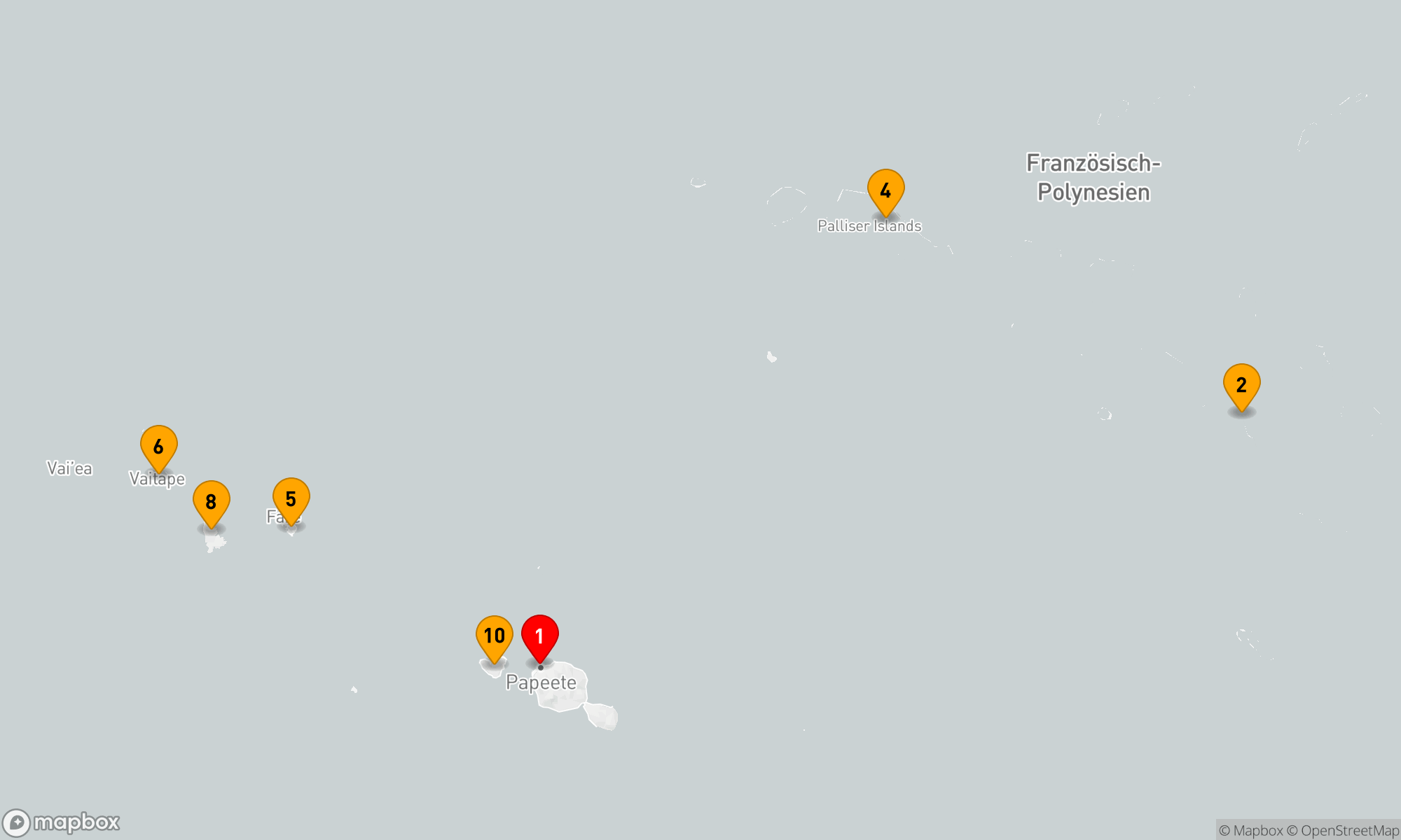 Route 10 Nächte - Gesellschaftsinseln und Tuamotu-Archipel