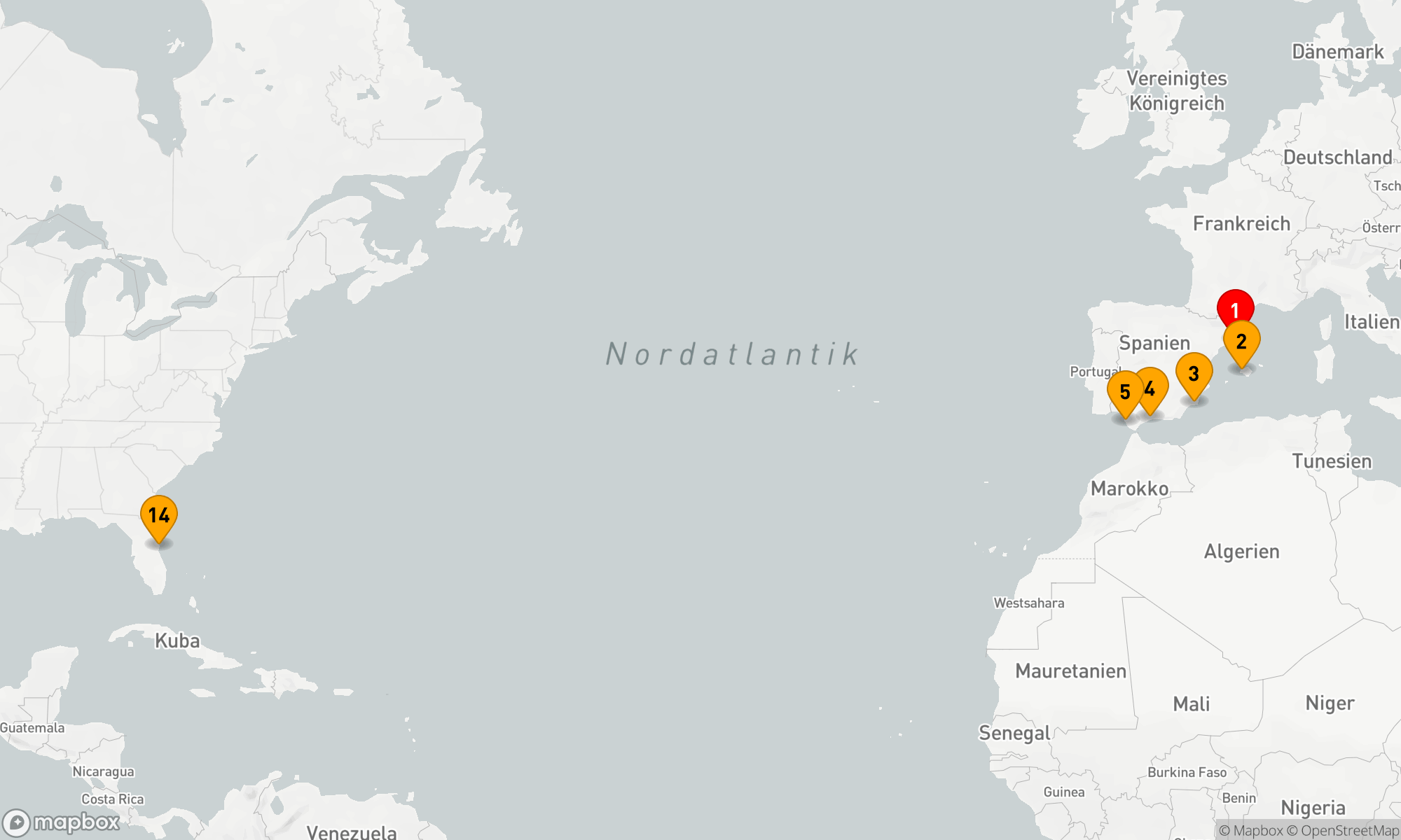 Route 13 Nächte - SPANIEN TRANSATLANTIK