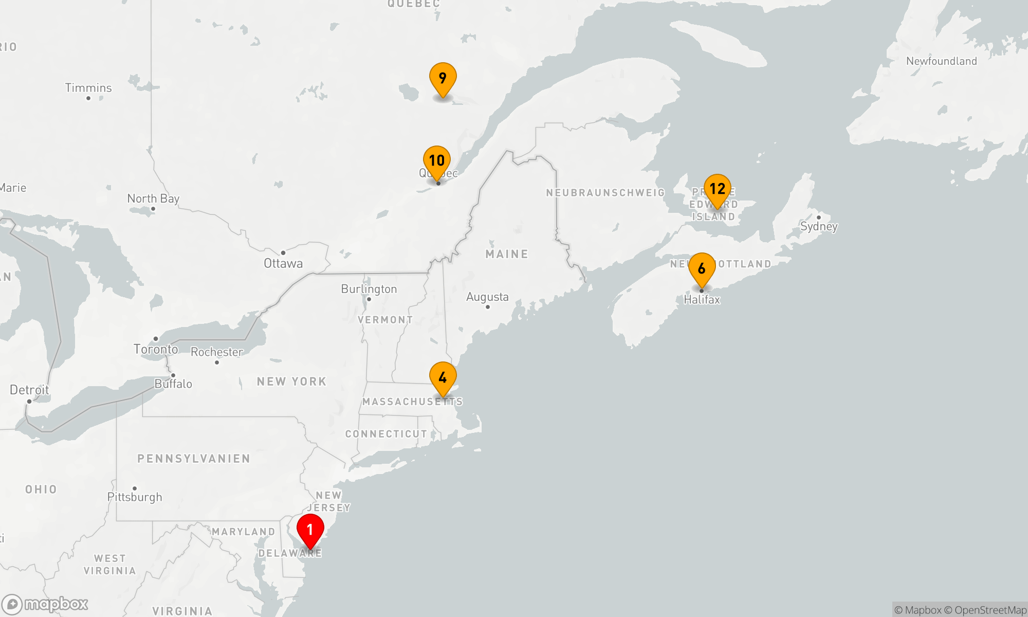 Route 14 Nächte - Ostküste der USA und Kanada