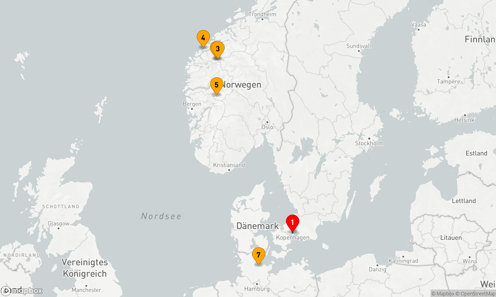 Route 7 Nächte - Nordische Fjordzauber-Expedition