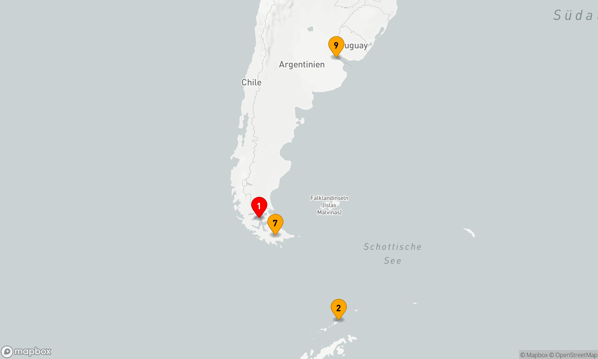 Route 8 Nächte - Antarktis-Express: Nach Süden fliegen,  nach Norden segeln