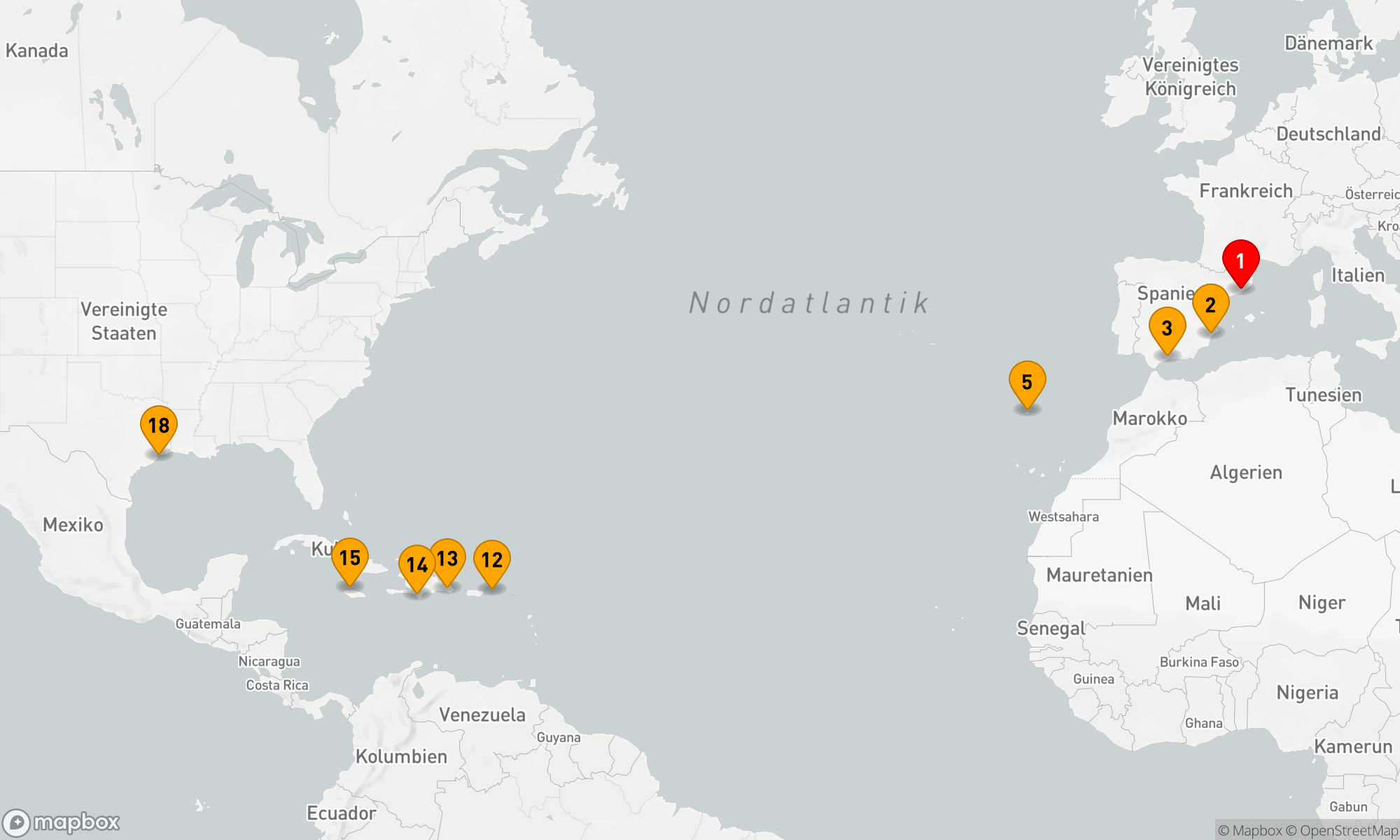 Route 17 Nächte - Von Europa in die Karibik: Eine Entdeckungsreise
