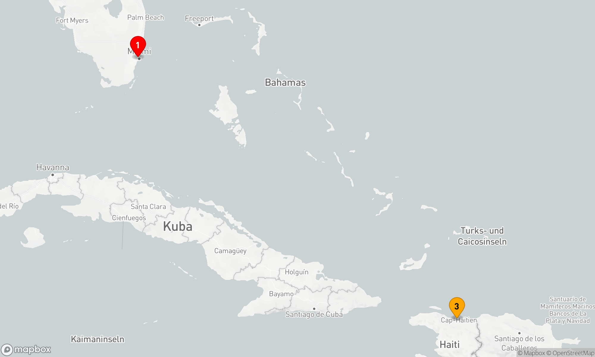 Route 4 Nächte - KREUZFAHRT IN DER ÖSTLICHEN KARIBIK