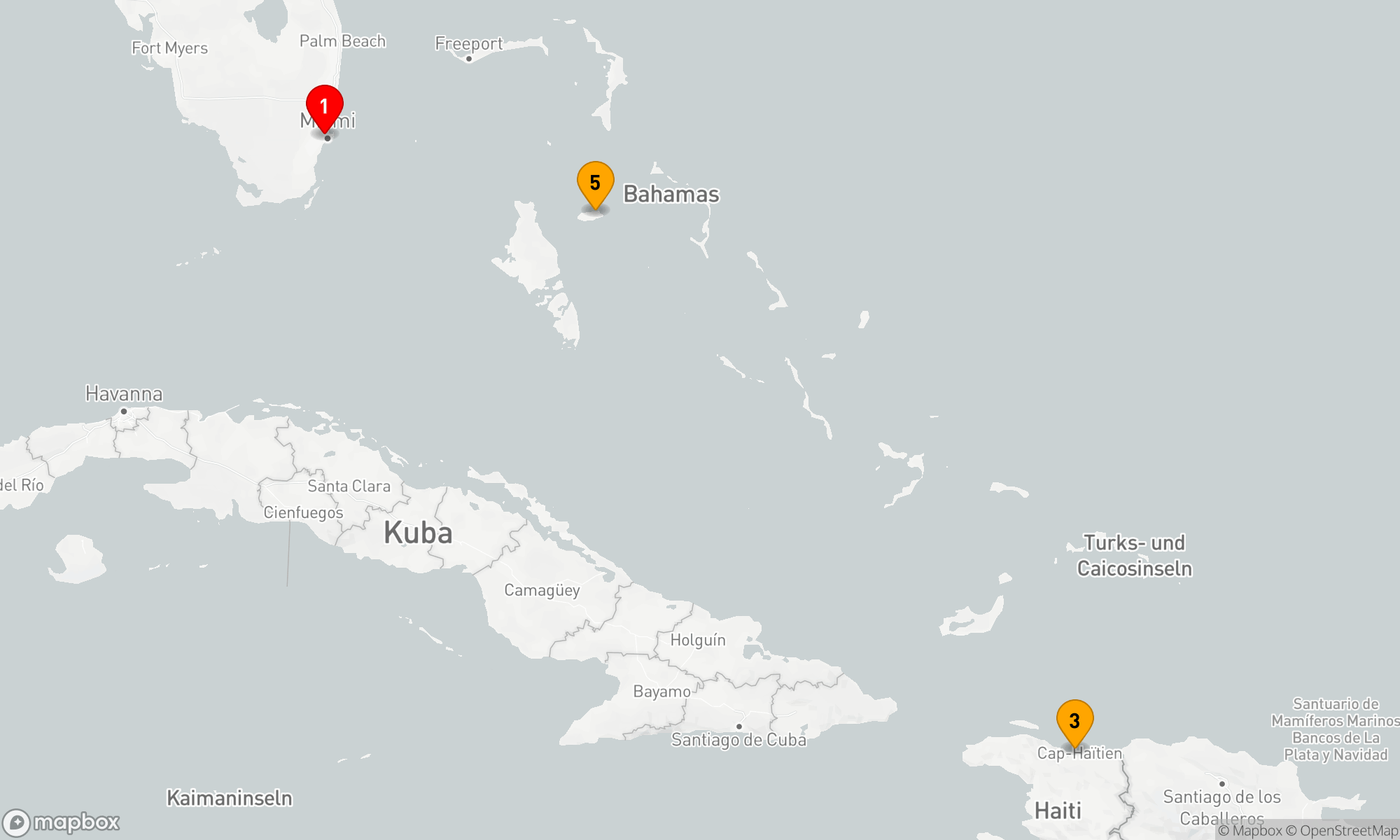 Route 5 Nächte - KREUZFAHRT IN DER ÖSTLICHEN KARIBIK