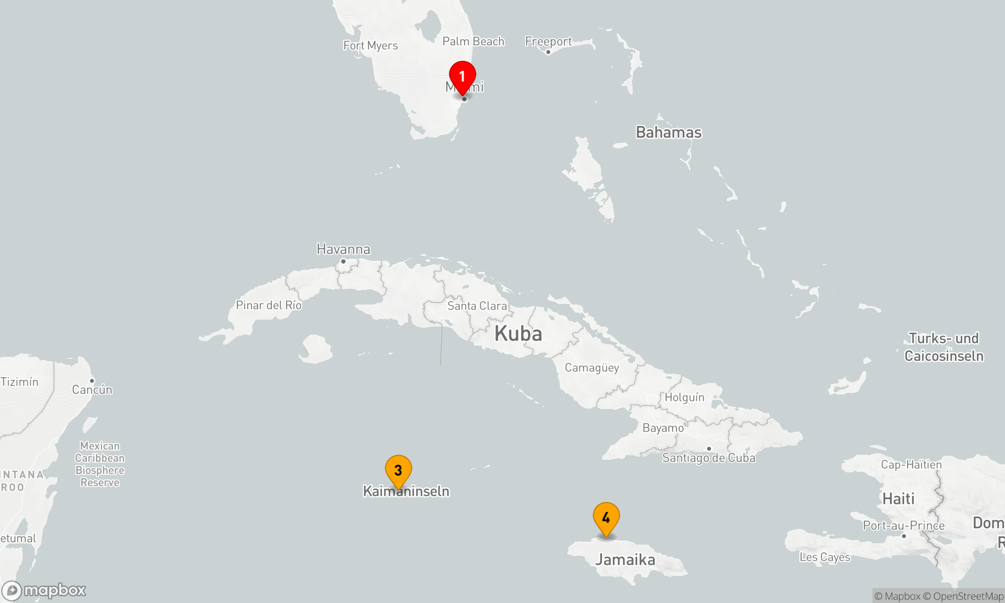 Route 5 Nächte - KREUZFAHRT IN DER WESTLICHEN KARIBIK