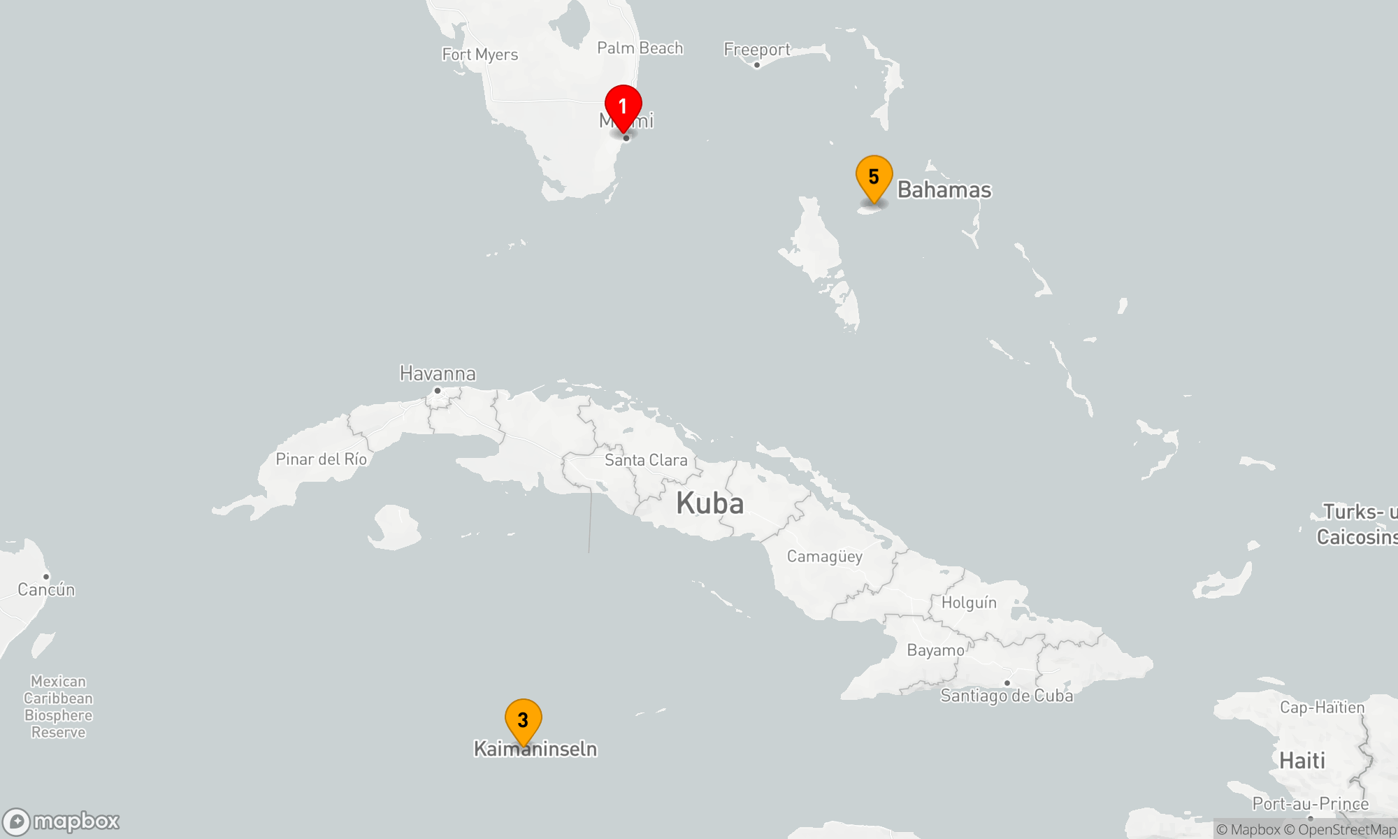 Route 5 Nächte - KREUZFAHRT IN DER WESTLICHEN KARIBIK