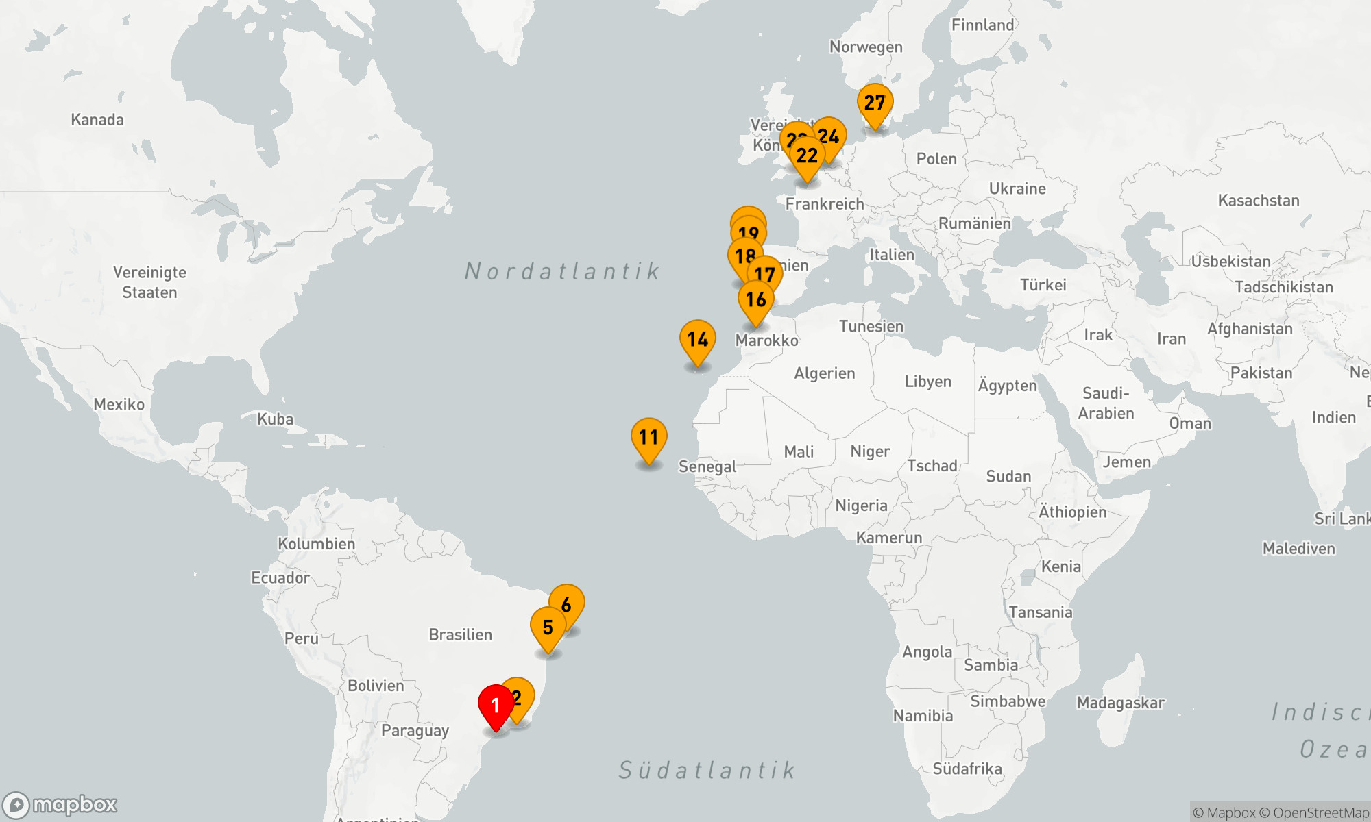 Route 26 Nächte - Von Brasilianischen Stränden zu Europäischen Metropolen