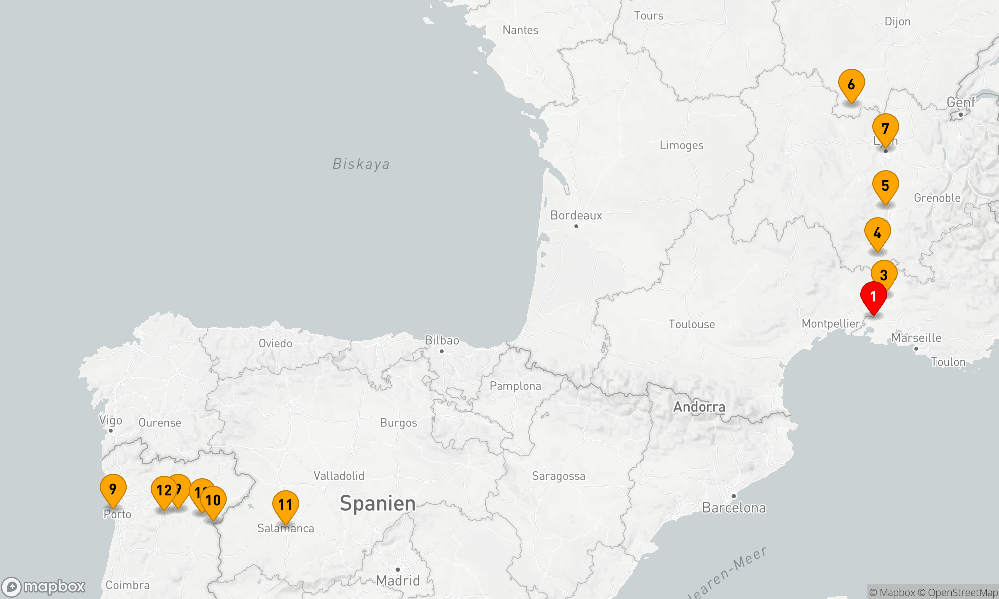 Route 14 Nächte - Entdecken Sie die Flüsse in Frankreich und Portugal