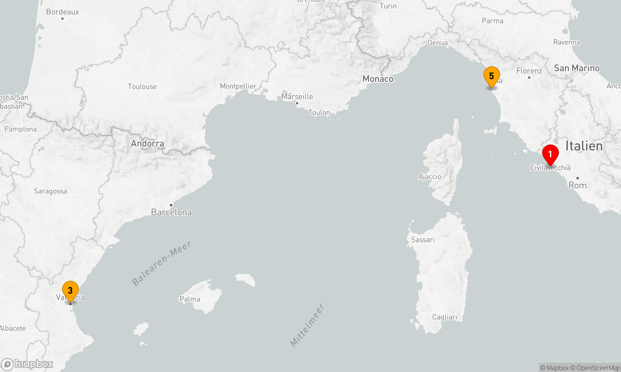 Route 5 Nächte - Mediterrane Harmonienreise