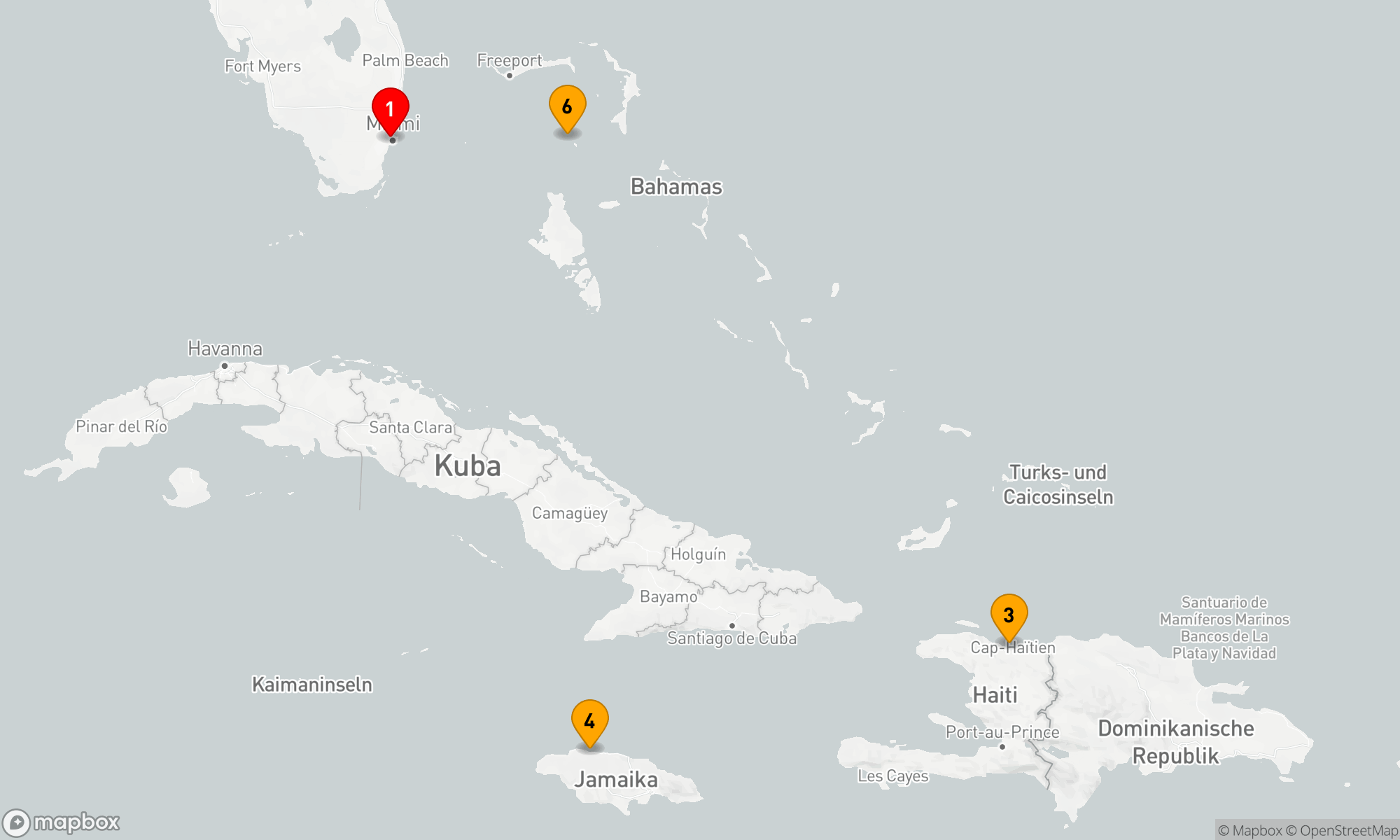 Route 6 Nächte - WESTLICHE KARIBIK & PERFEKTER TAG