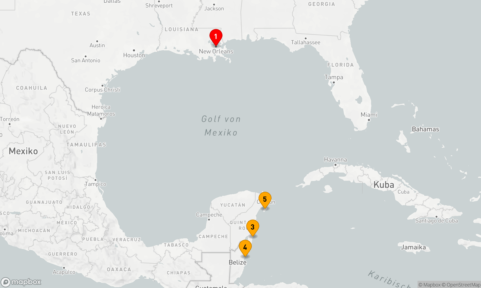 Route 6 Nächte - KREUZFAHRT IN DER WESTLICHEN KARIBIK