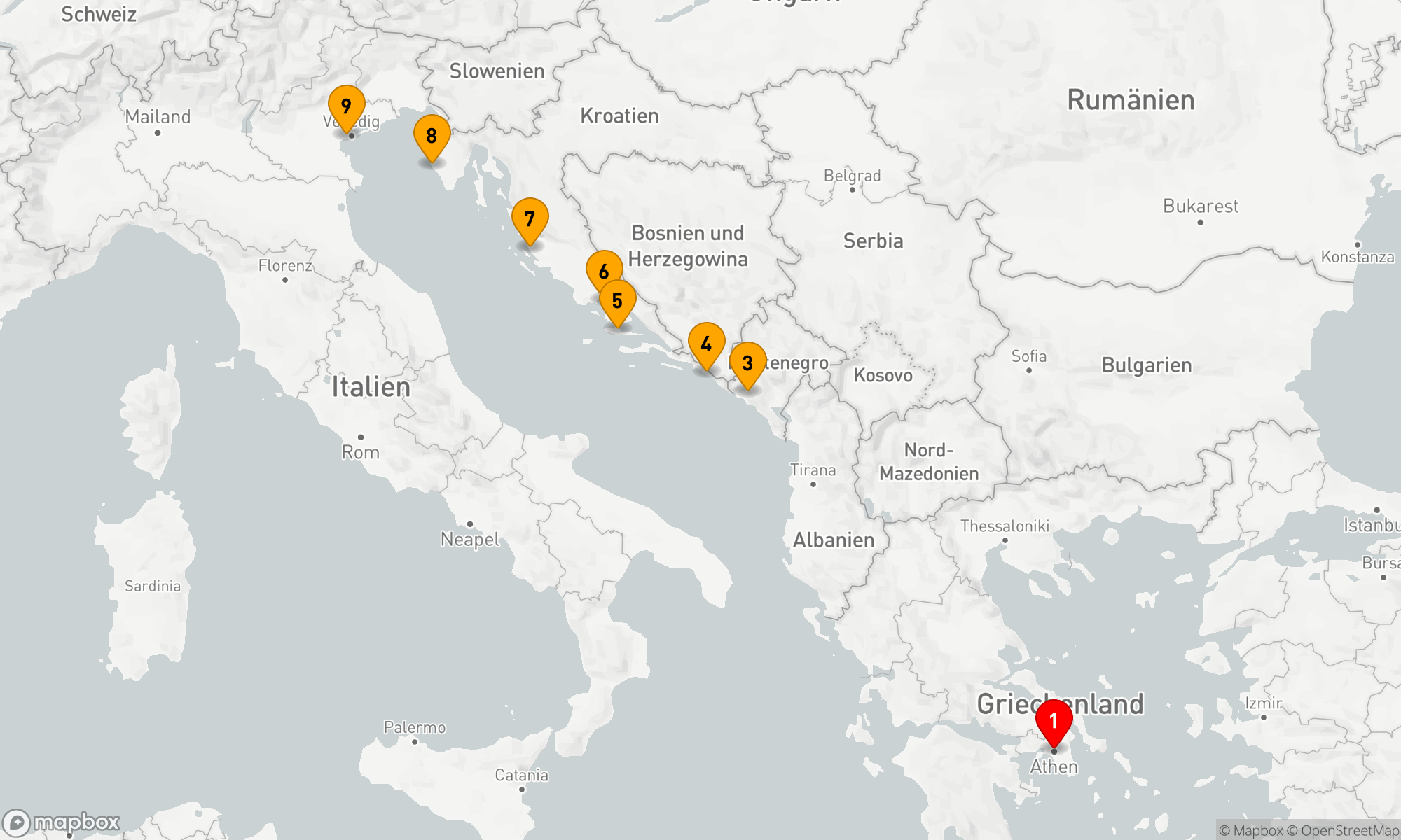 Route 8 Nächte - KROATIEN INTENSIV KREUZFAHRT: DUBROVNIK,  SPLIT & ZADAR