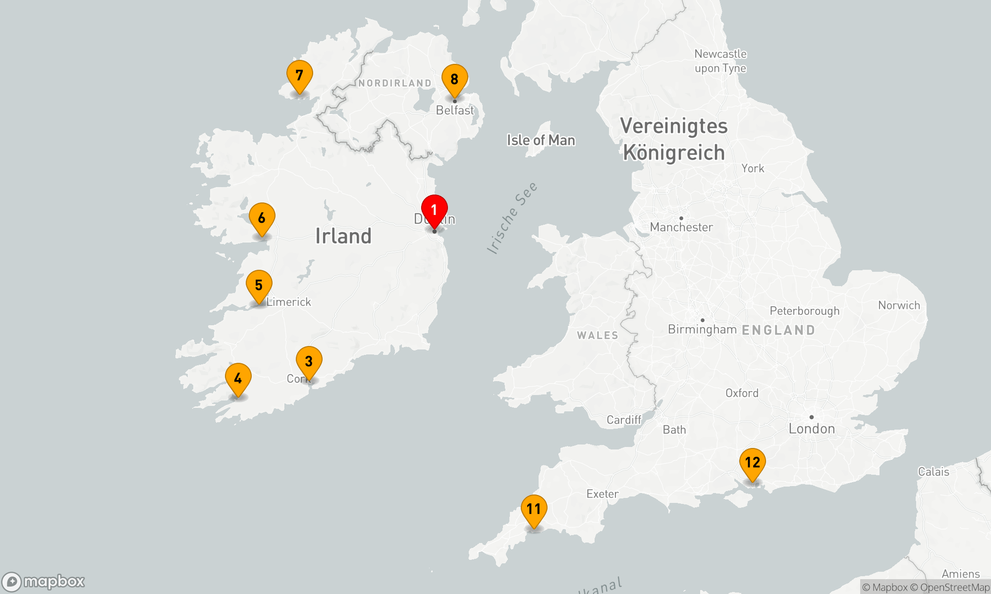 Route 11 Nächte - IRLAND INTENSIV KREUZFAHRT: DUBLIN,  GALWAY & BELFAST