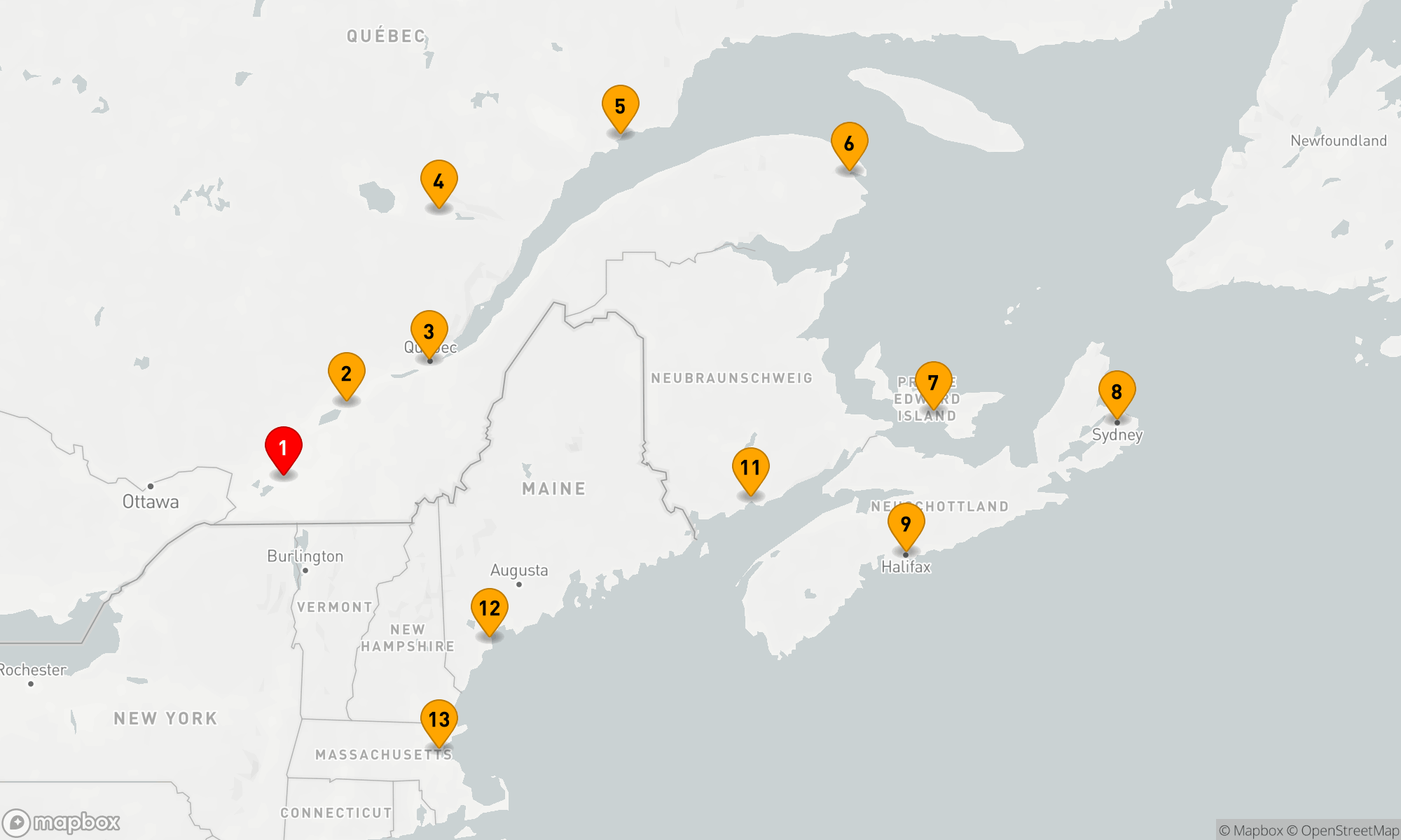 Route 12 Nächte - KANADA & NEW ENGLAND INTENSIVE KREUZFAHRT: QUEBEC,  HALIFAX & BOSTON