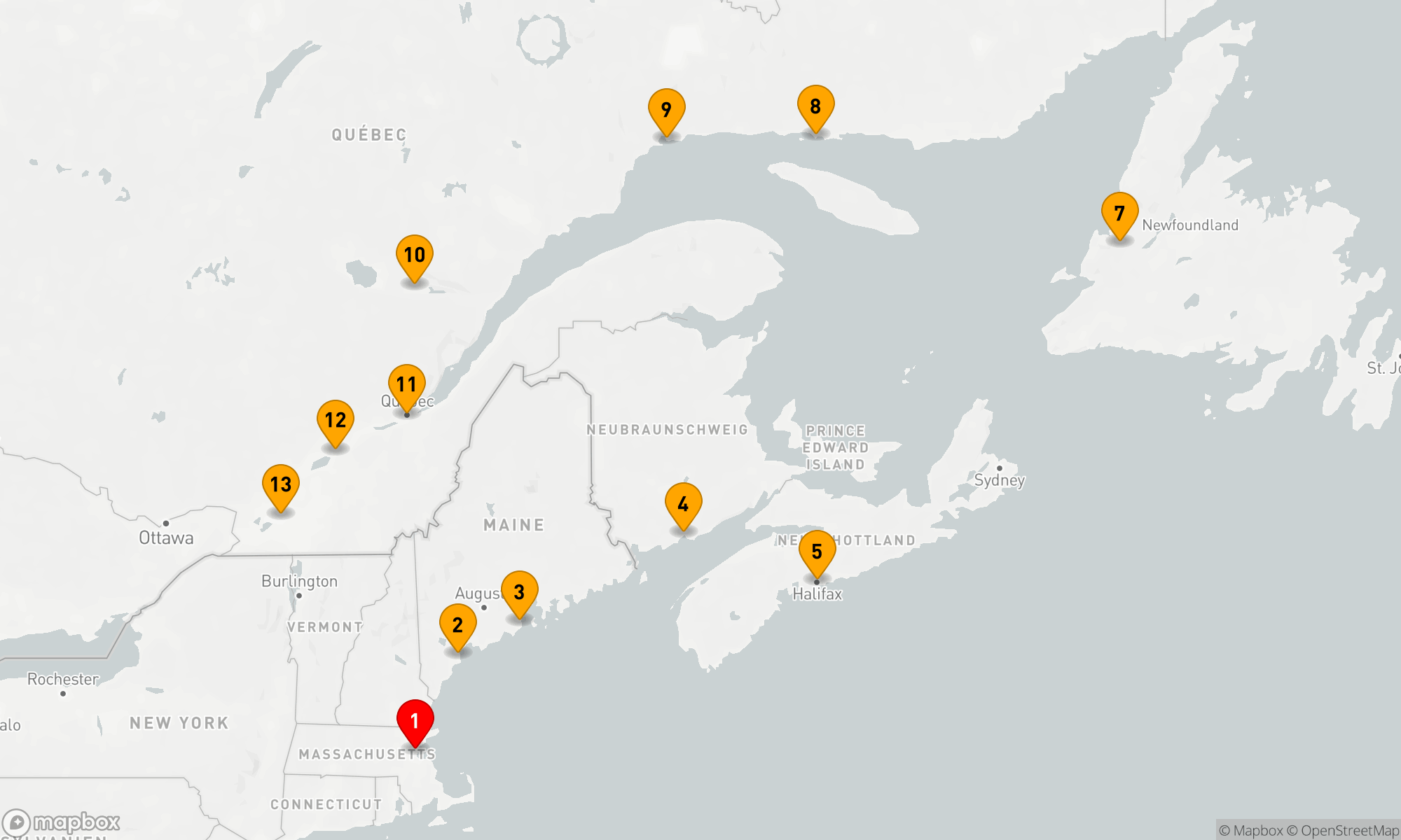 Route 12 Nächte - KANADA & NEW ENGLAND INTENSIVE KREUZFAHRT: PORTLAND,  SAGUENAY & MONTREAL