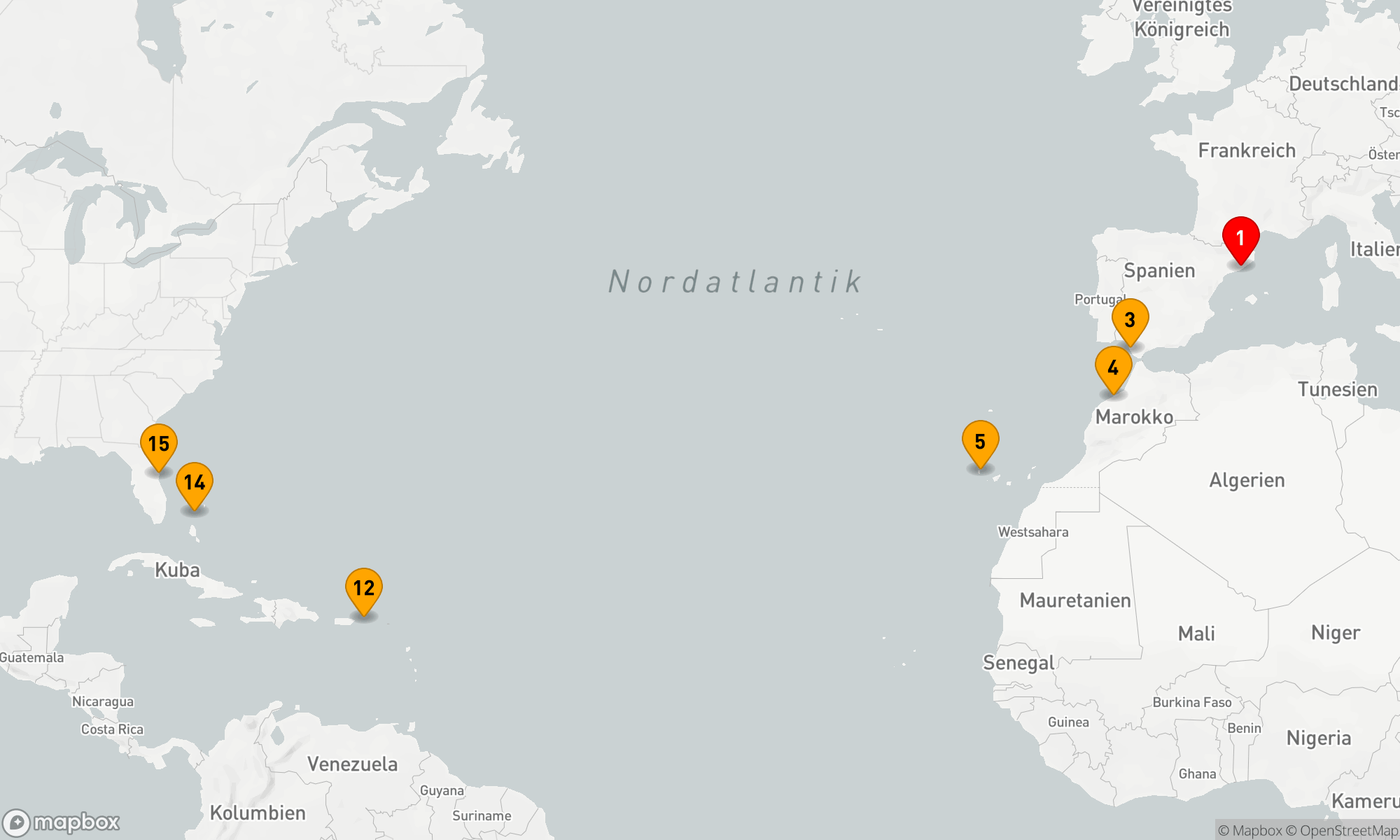 Route 14 Nächte - Von Europa in die Karibik: Eine transatlantische Entdeckungstour