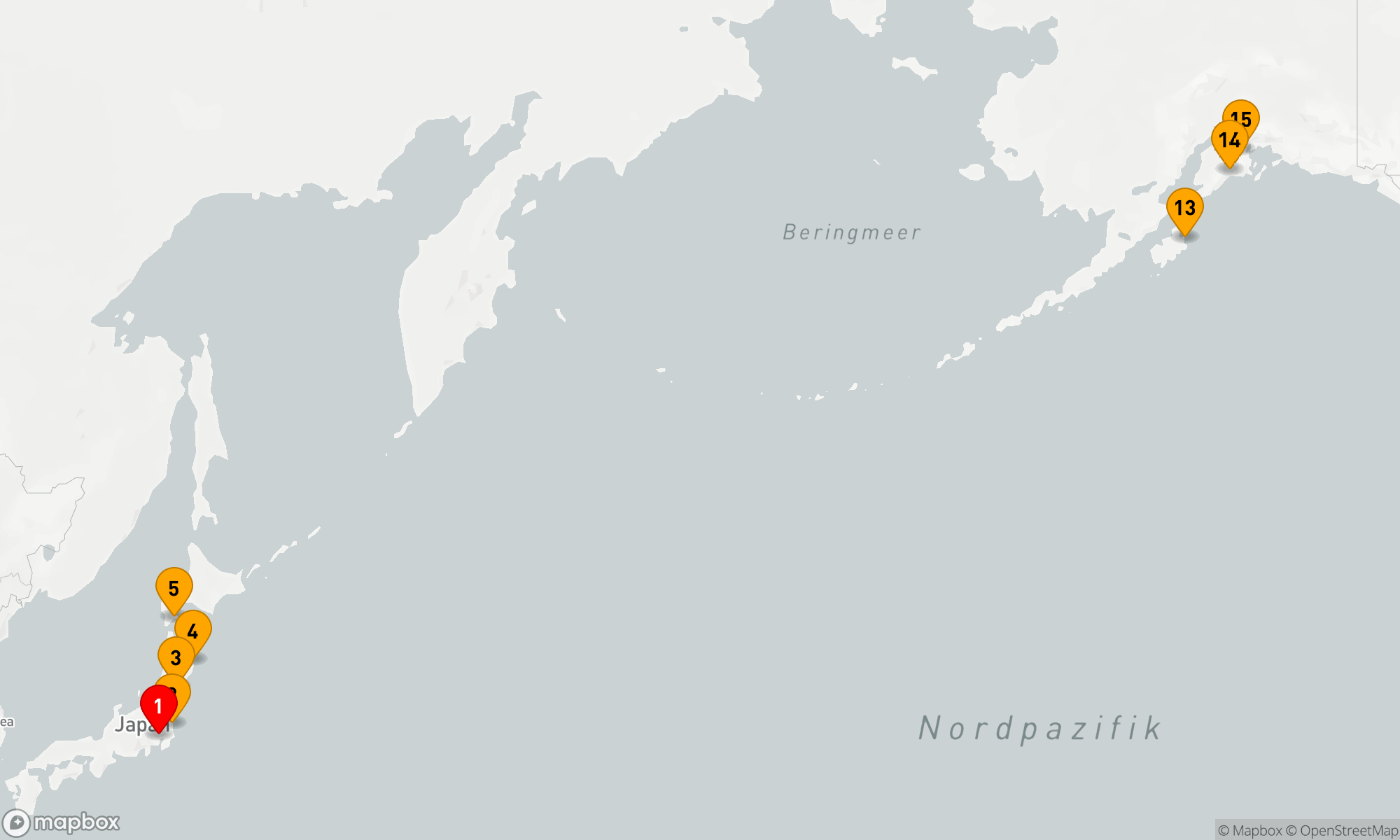 Route 14 Nächte - JAPAN & ALASKA KREUZFAHRT: TOKYO,  KODIAK & WHITTIER