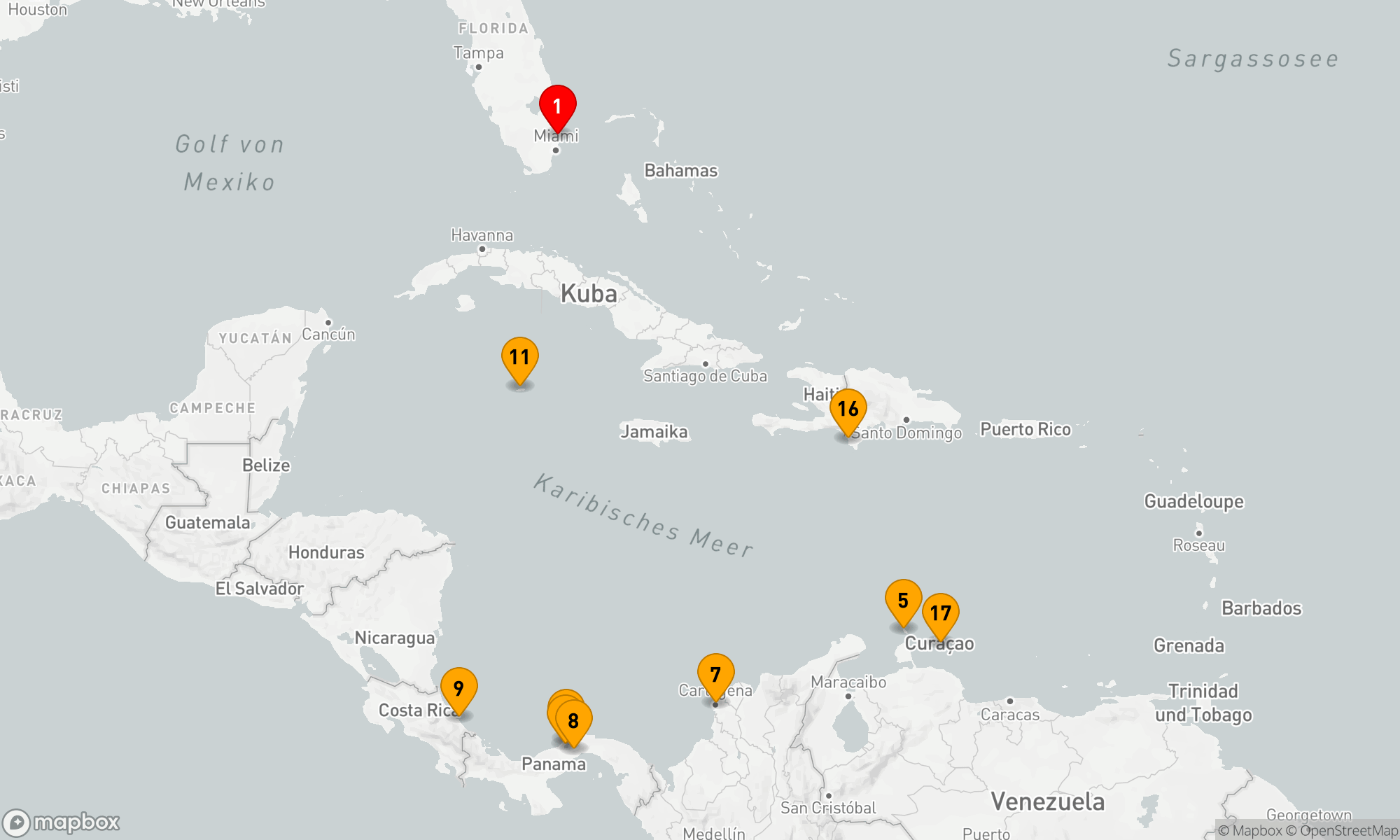 Route 21 Nächte - PANAMAKANAL & SÜDLICHE KARIBIK: ABC-INSELN