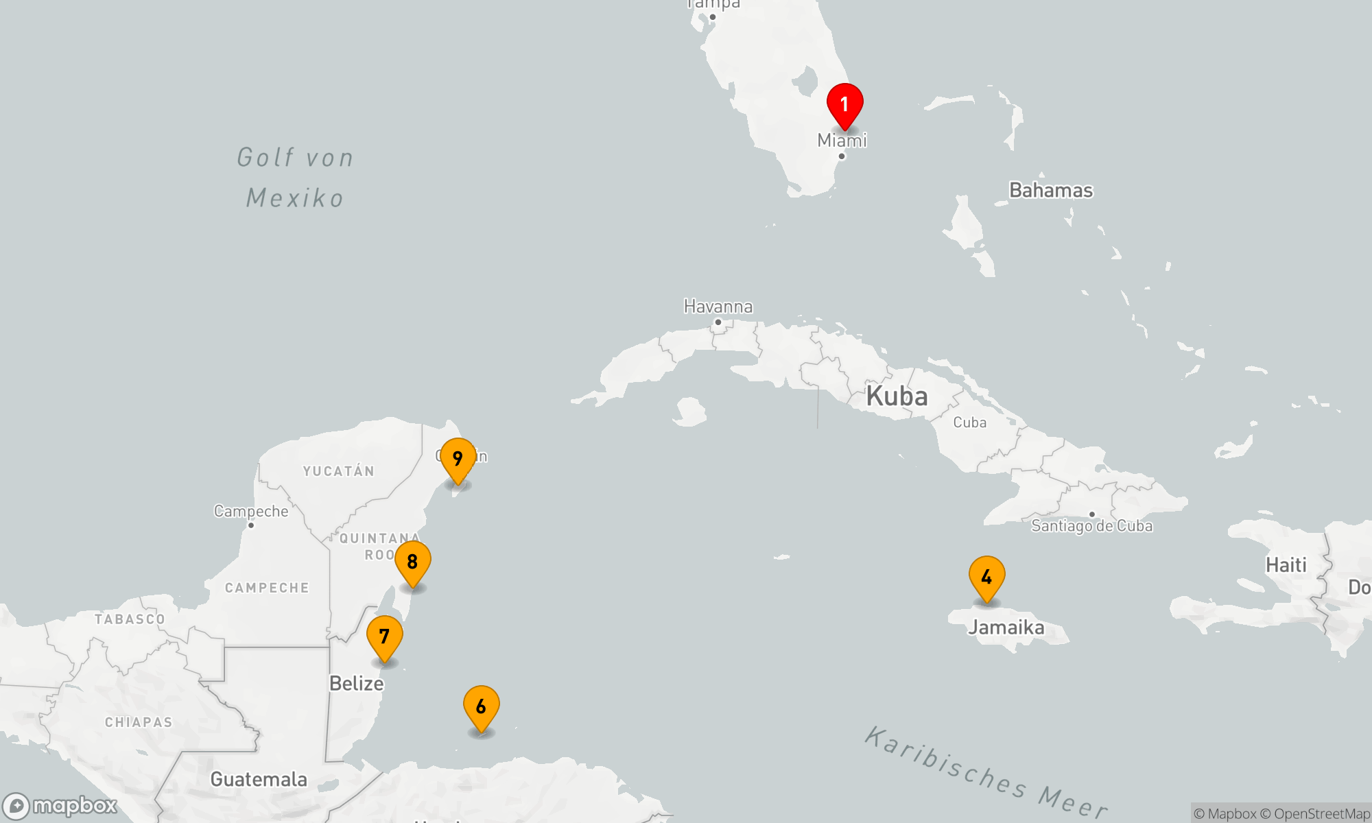 Route 10 Nächte - WESTLICHE KARIBIK: GROSSE ANTILLEN,  BELIZE UND MEXIKO