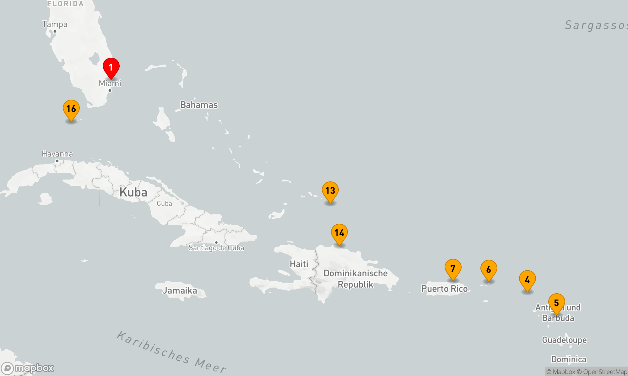 Route 16 Nächte - URLAUB IN DER ÖSTLICHEN KARIBIK: AMBER COVE & BAHAMAS