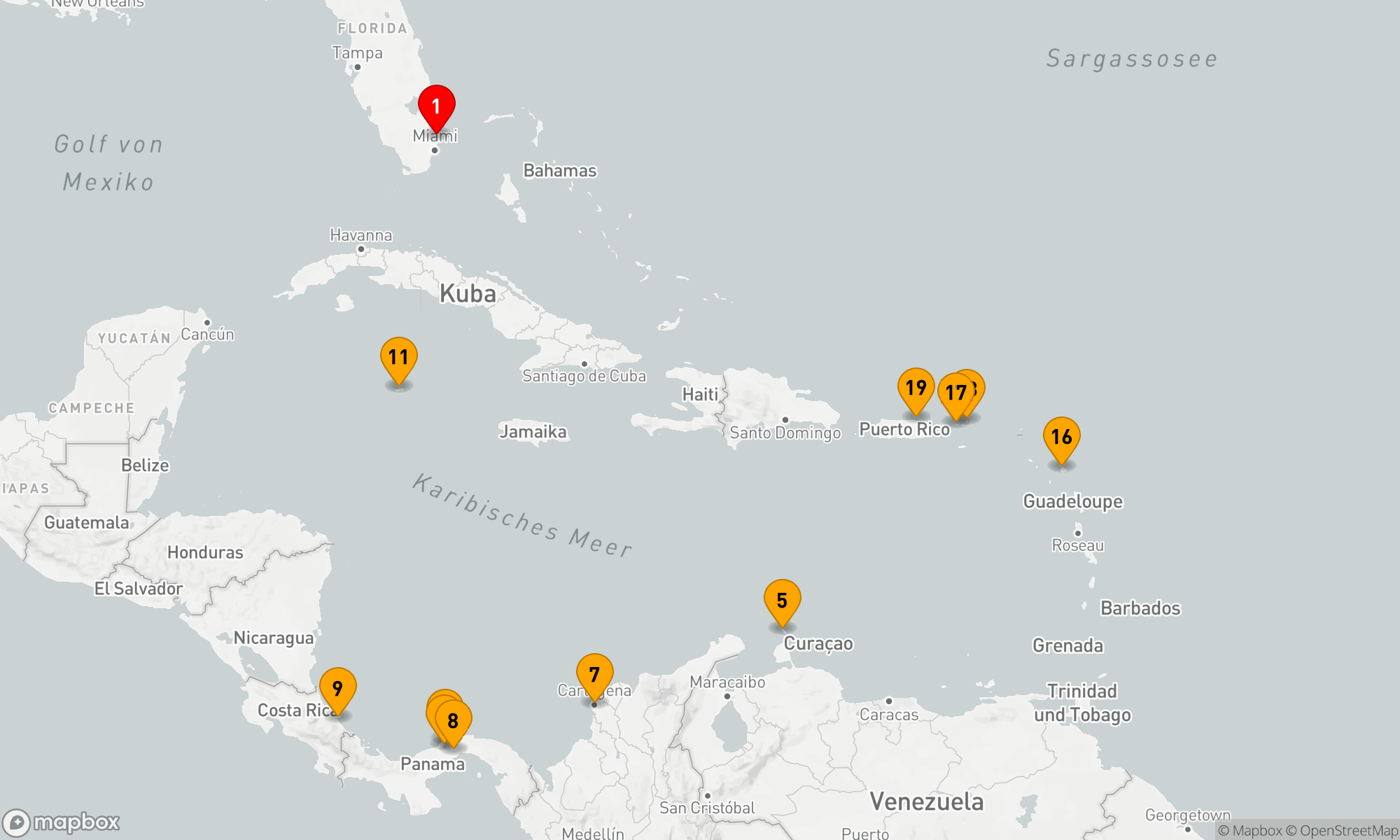 Route 21 Nächte - PANAMAKANAL & ÖSTLICHE KARIBIK: US-AMERIKANISCHE JUNGFERNINSELN