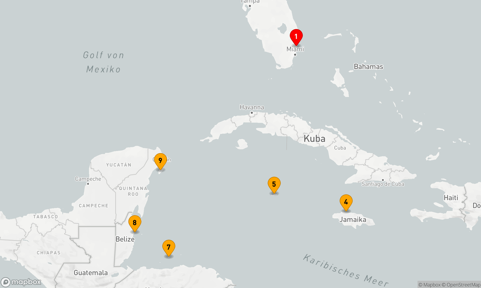 Route 10 Nächte - WESTLICHE KARIBIK: GROSSE ANTILLEN,  BELIZE UND MEXIKO