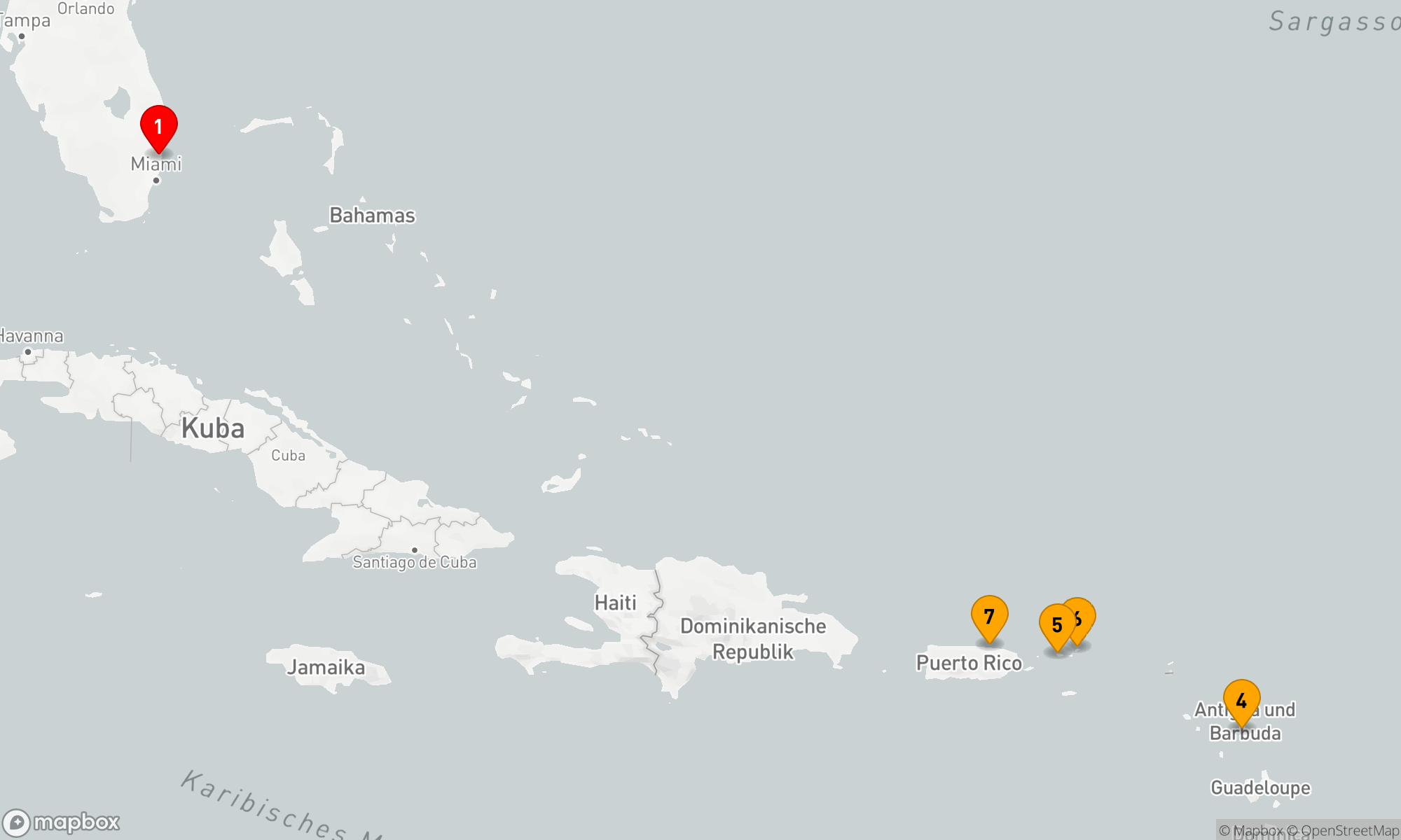 Route 9 Nächte - ÖSTLICHE KARIBIK: U.S. UND BRITISCHE JUNGFERNINSELN