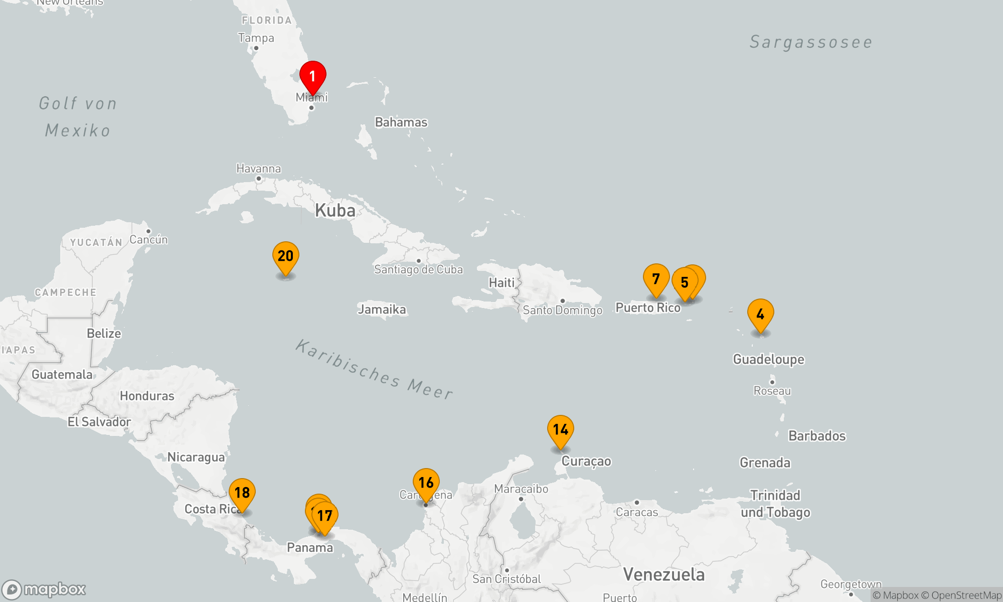 Route 21 Nächte - ÖSTLICHE KARIBIK & PANAMAKANAL: US-JUNGFERNINSELN