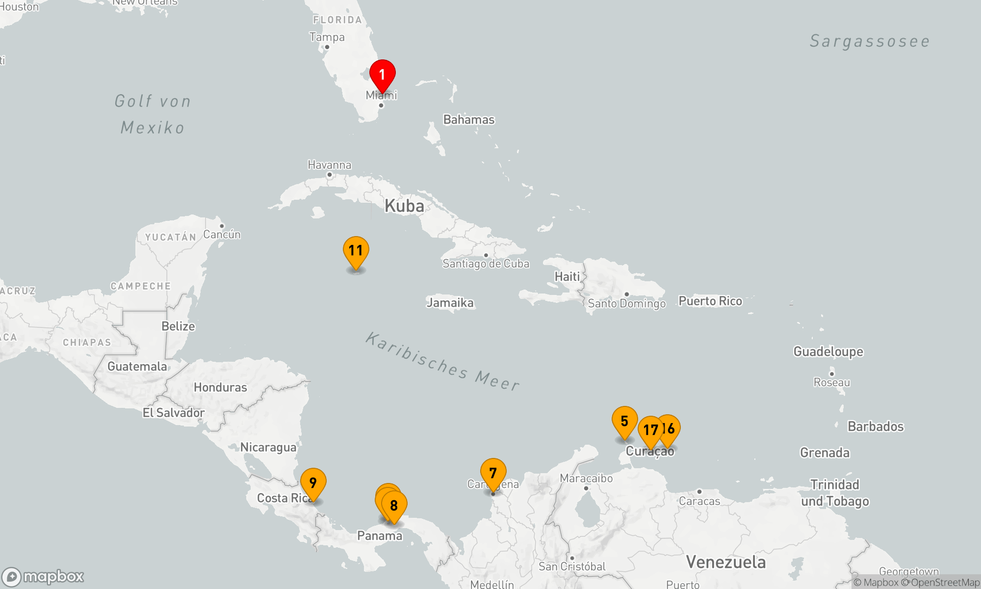 Route 21 Nächte - PANAMAKANAL & SÜDLICHE KARIBIK: ABC-INSELN