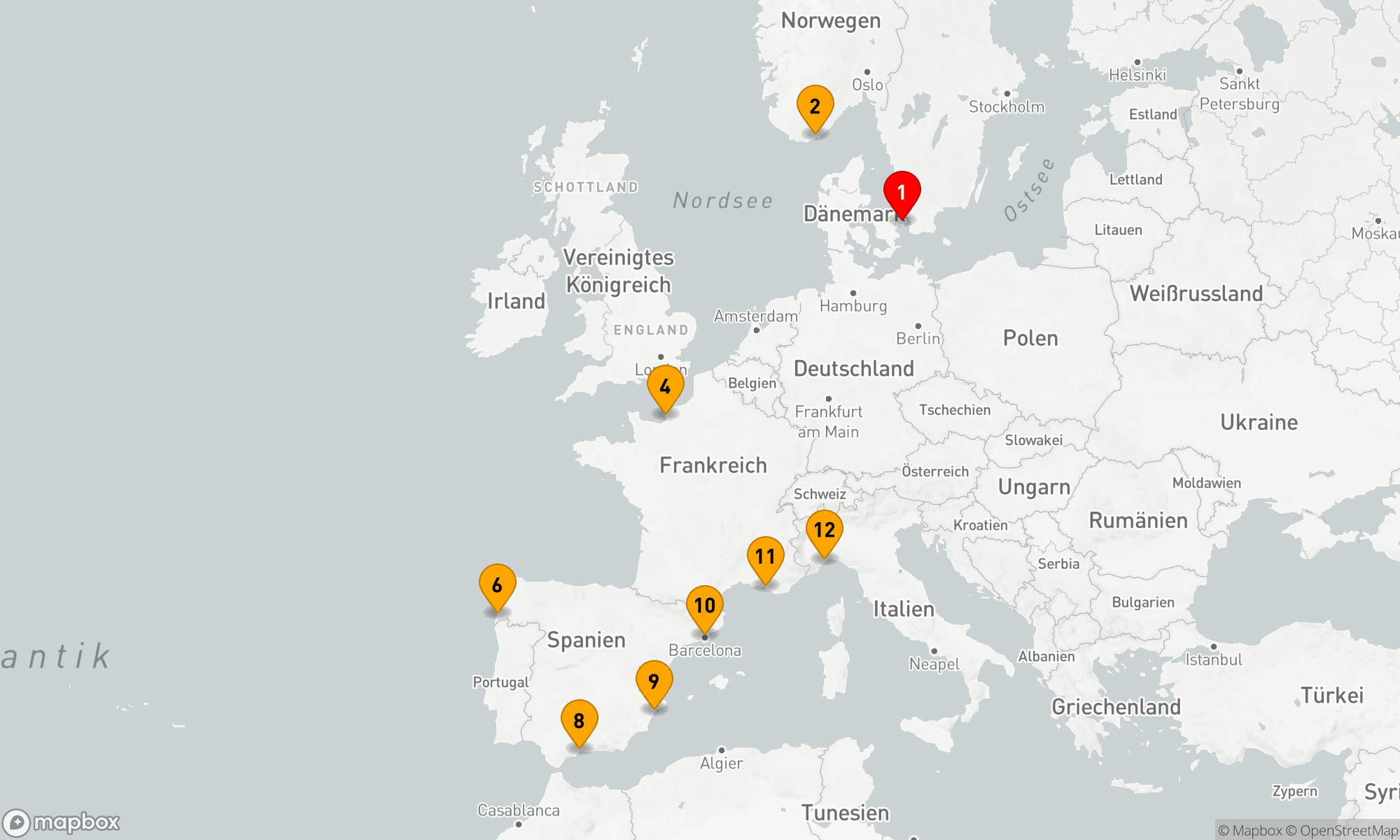 Route 11 Nächte - Von den Nordlichtern zu den Mittelmeerperlen