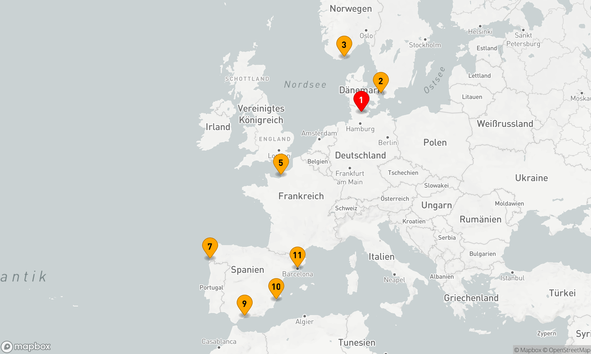 Route 10 Nächte - Von Skandinavien bis zur Sonne - Entdeckungsreise nach Barcelona