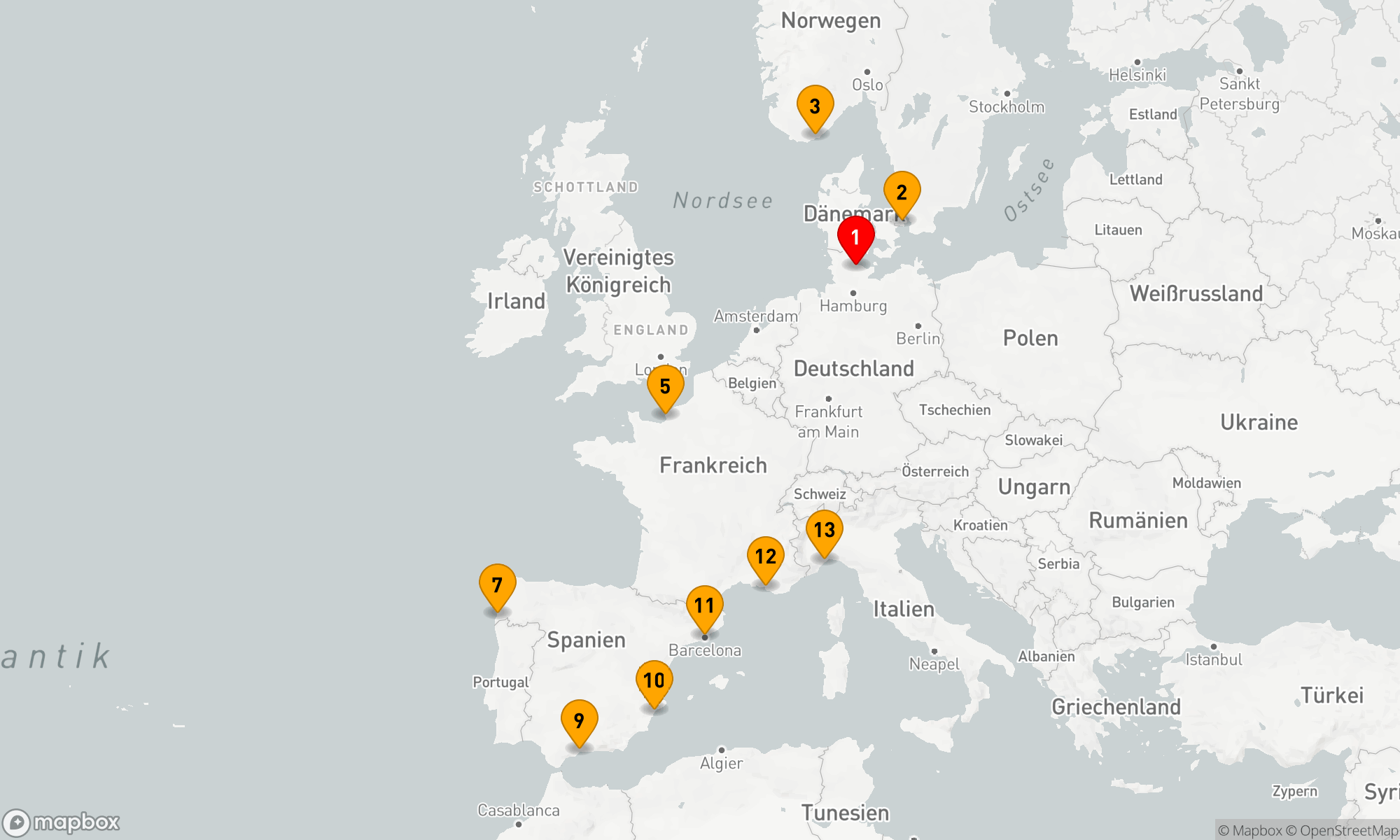 Route 12 Nächte - Von Nordischen Küsten zu Mediterranen Gestaden