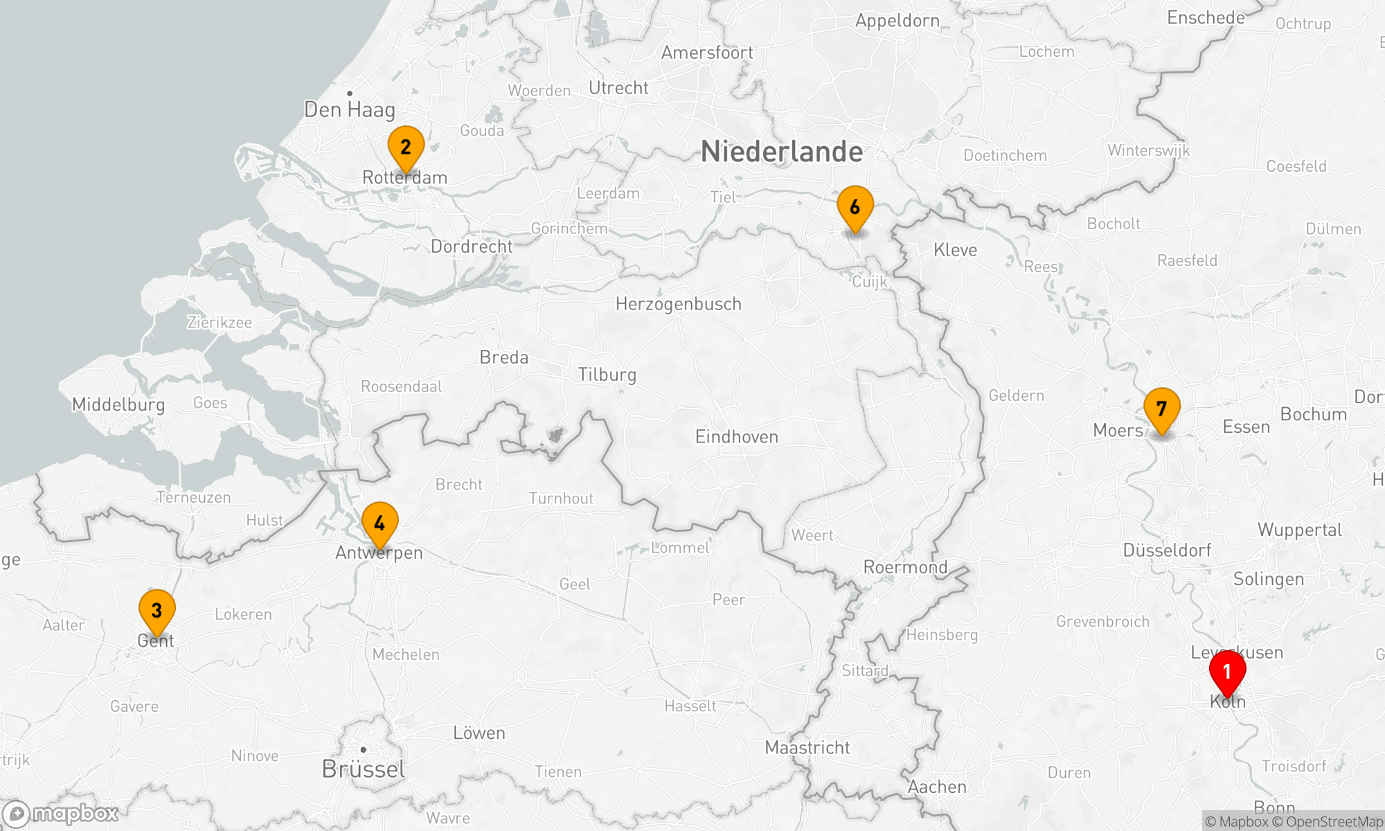 Route 7 Nächte - Rhein Erlebnis Nord