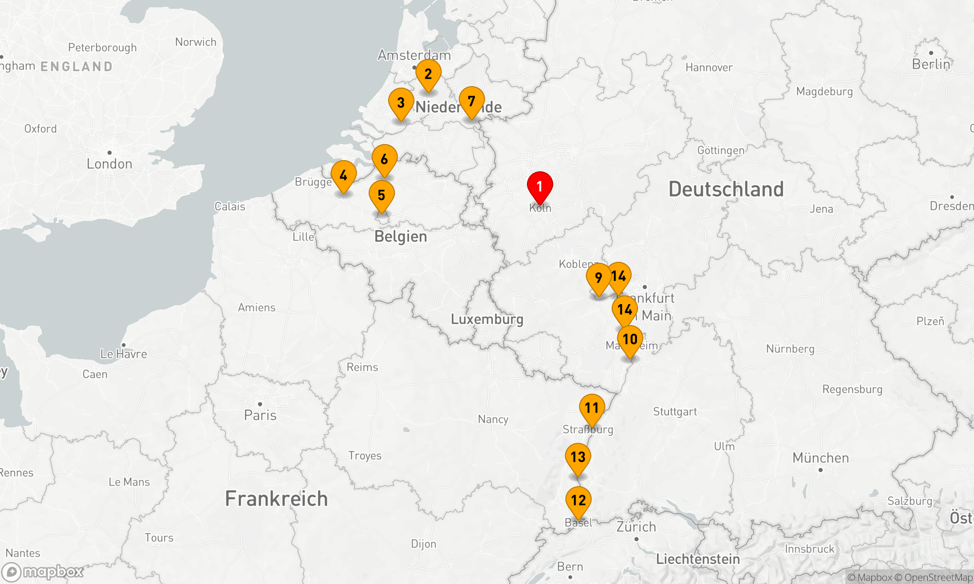 Route 14 Nächte - Rhein total