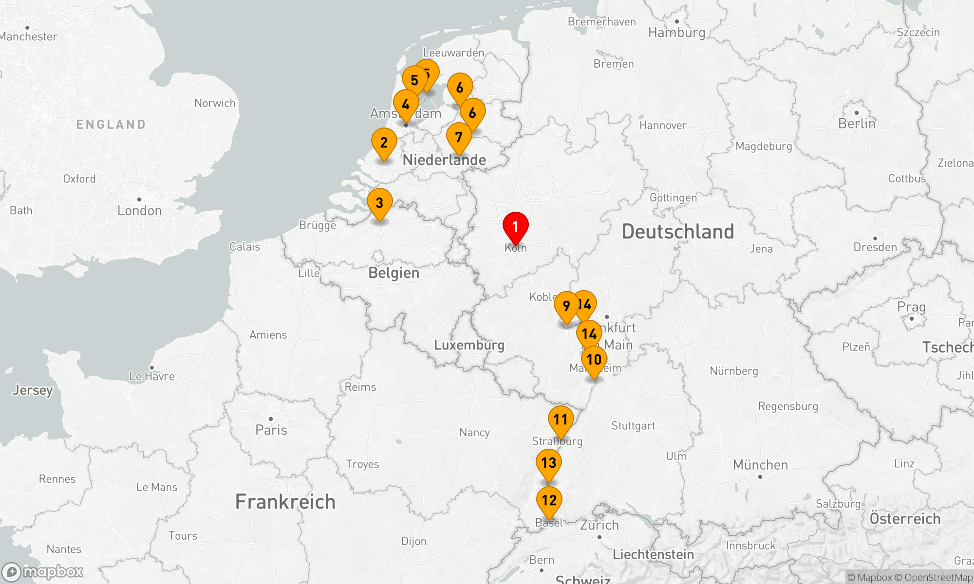 Route 14 Nächte - Rhein total