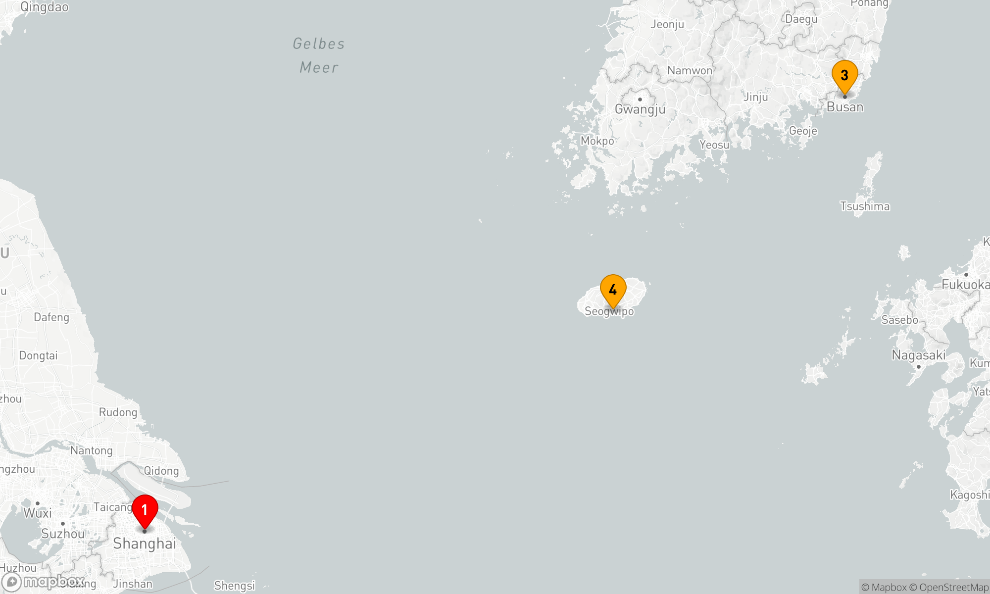 Route 5 Nächte - JEJU & BUSAN KREUZFAHRT