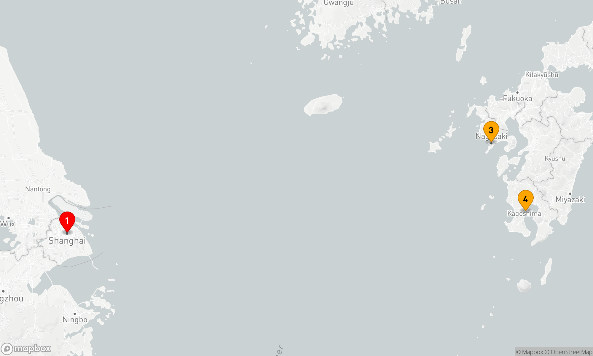 Route 5 Nächte - NAGASAKI & KAGOSHIMA KREUZFAHRT