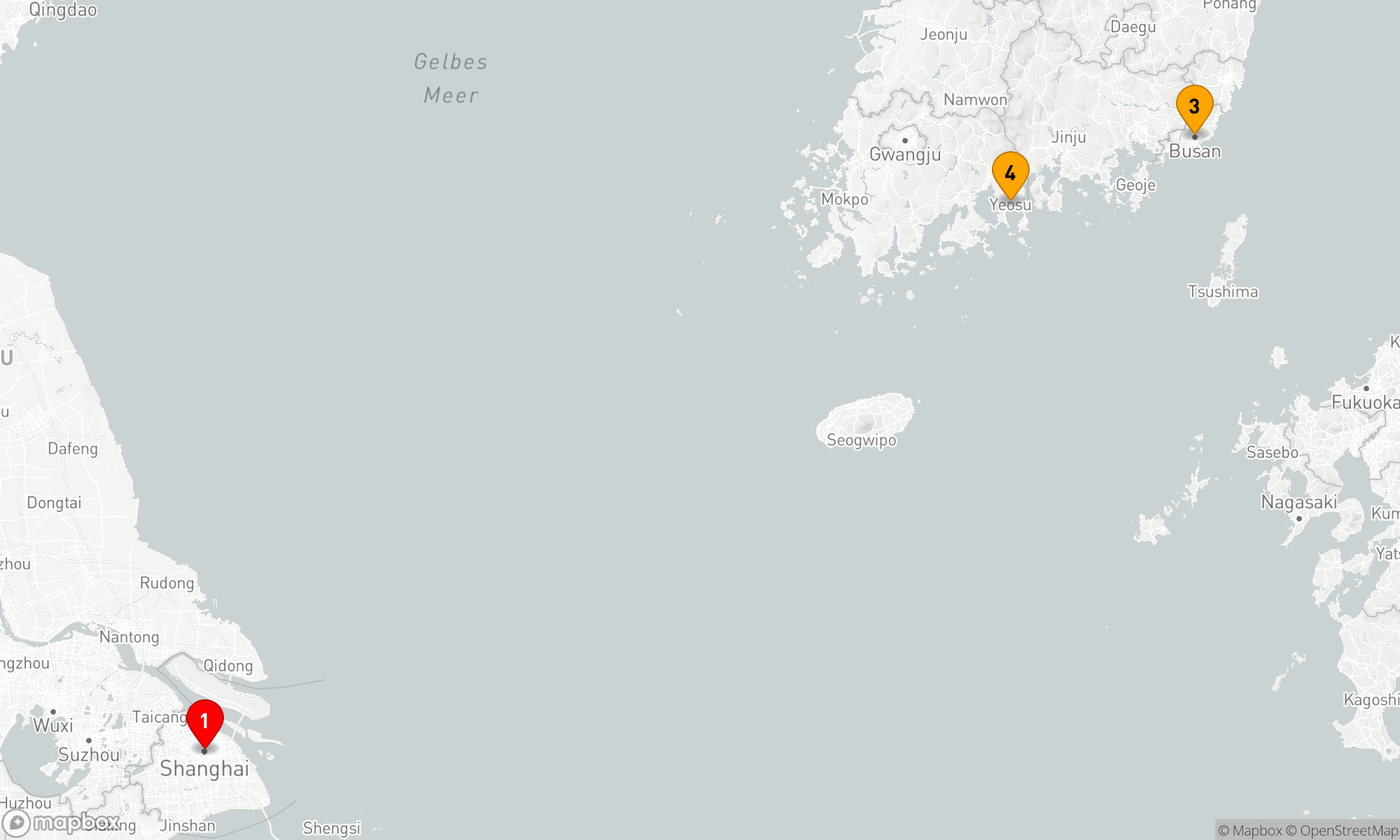 Route 5 Nächte - BUSAN & YEOSU KREUZFAHRT